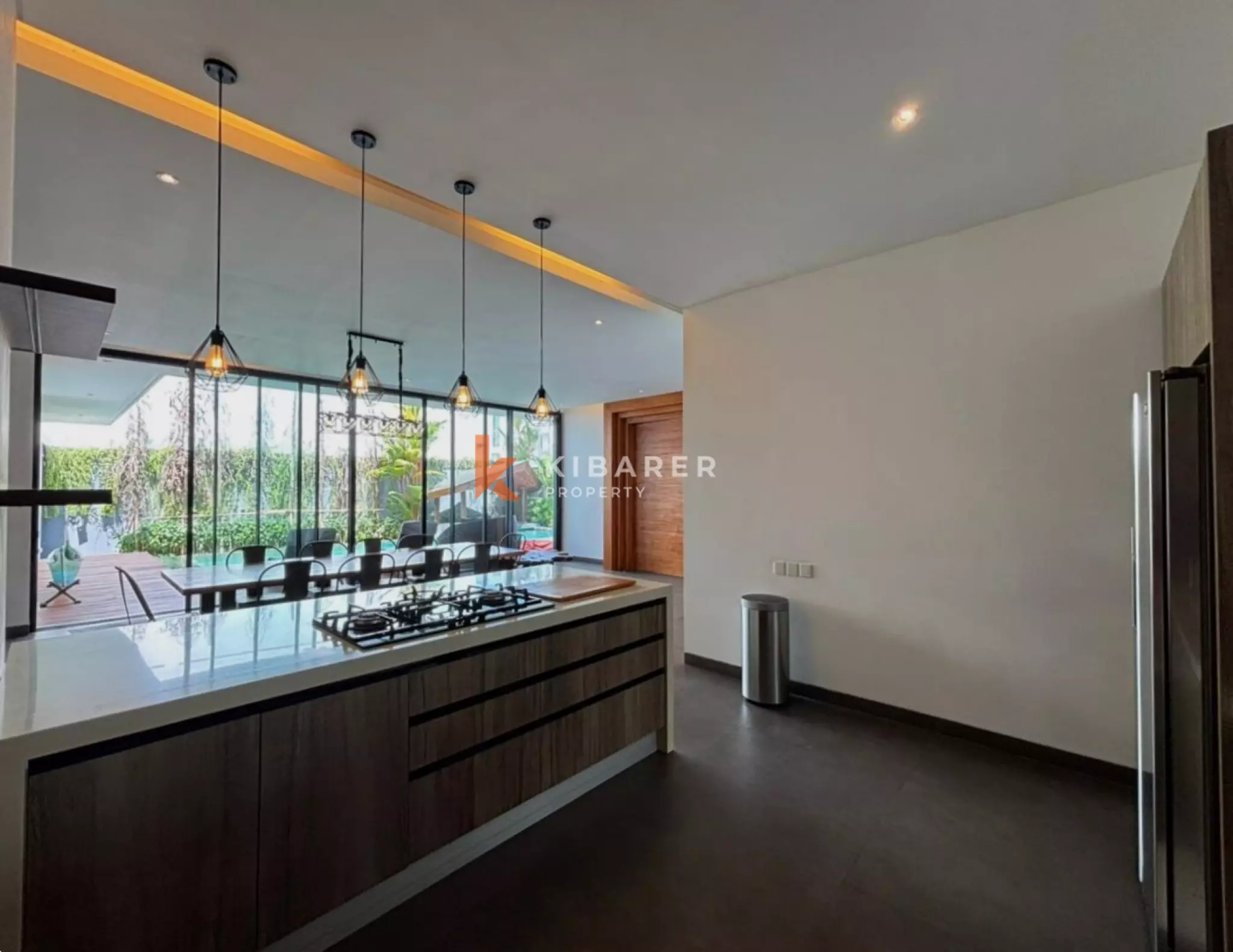 Modern Elegant Three Bedroom Villa with Mezzanine Retreat Overlooking Rice Fields in Cemagi