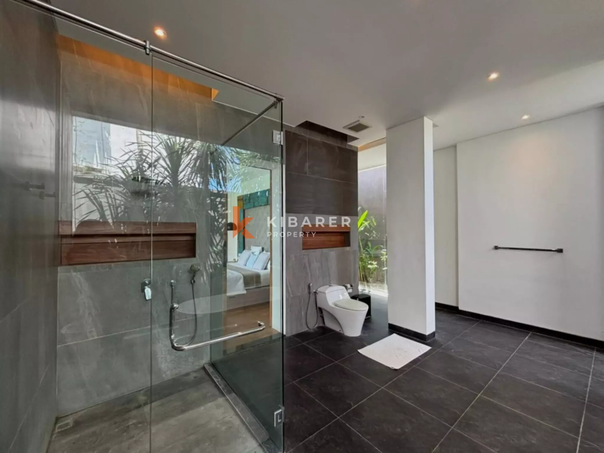 Modern Elegant Three Bedroom Villa with Mezzanine Retreat Overlooking Rice Fields in Cemagi