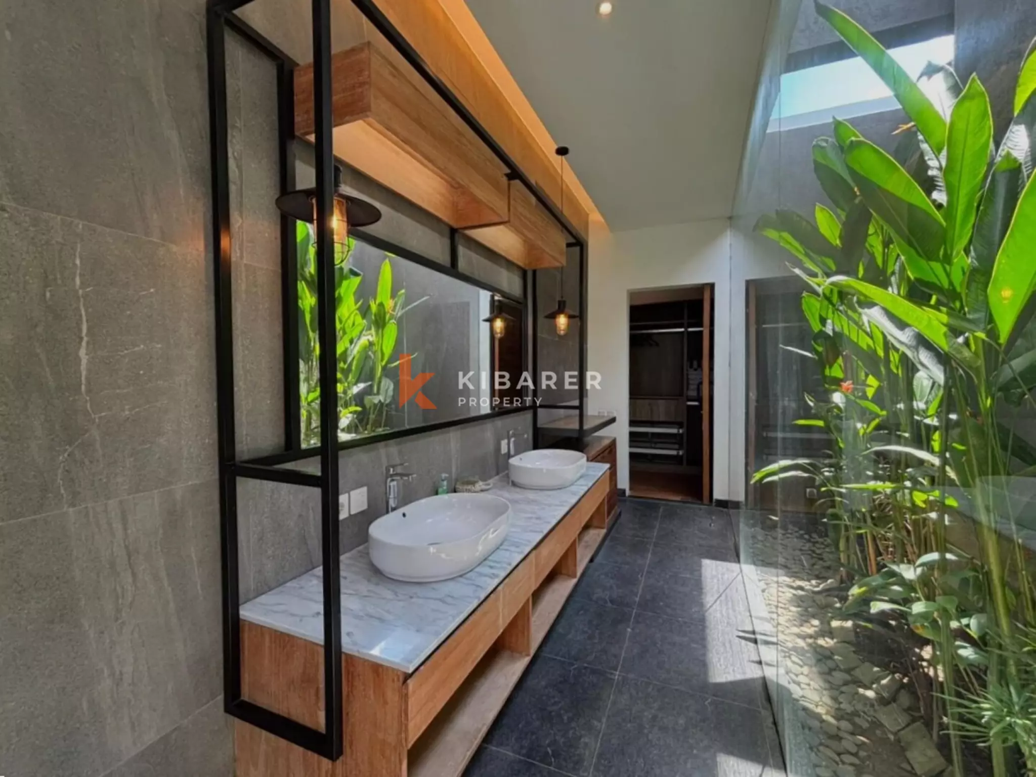 Modern Elegant Three Bedroom Villa with Mezzanine Retreat Overlooking Rice Fields in Cemagi