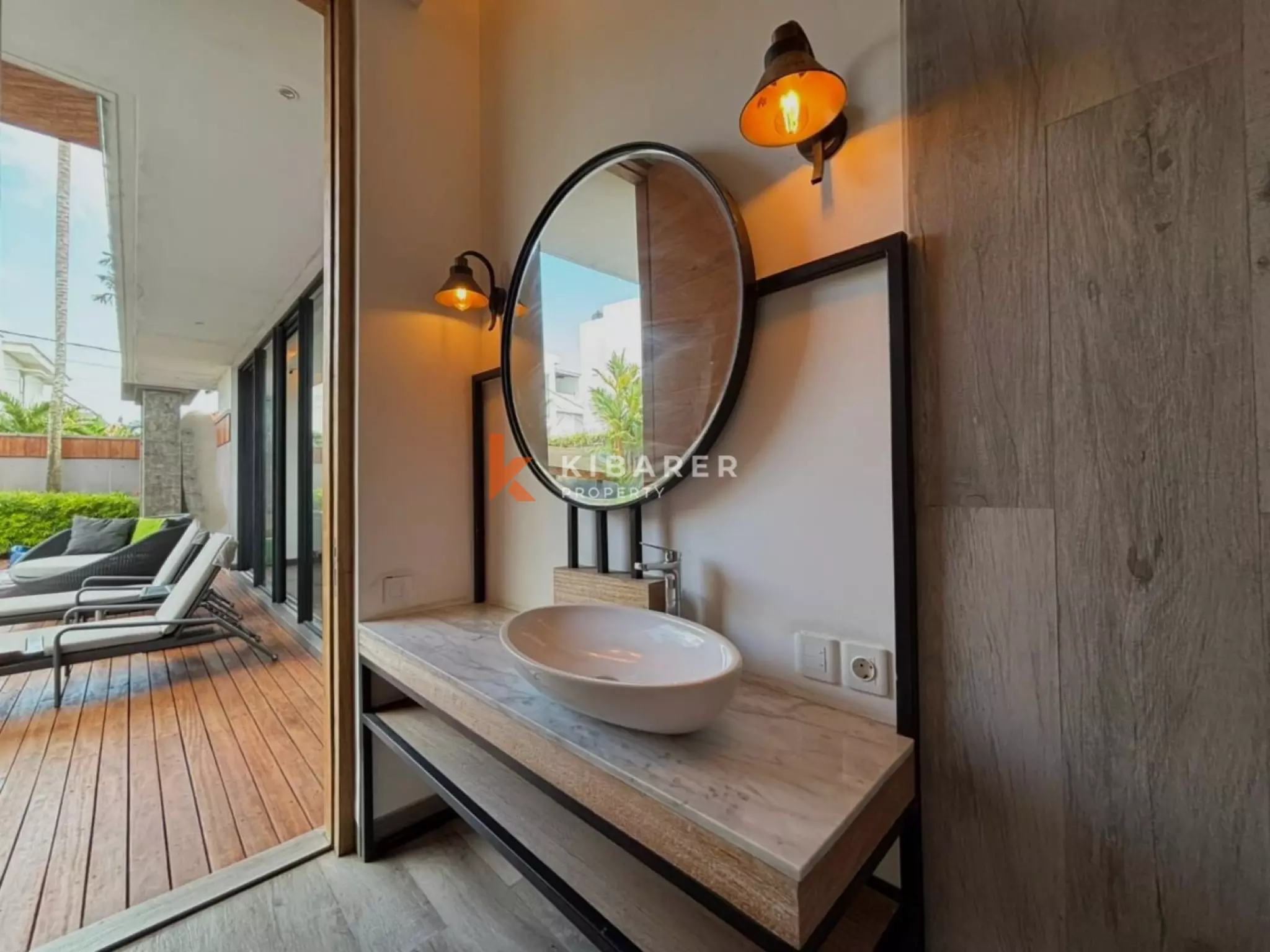 Modern Elegant Three Bedroom Villa with Mezzanine Retreat Overlooking Rice Fields in Cemagi