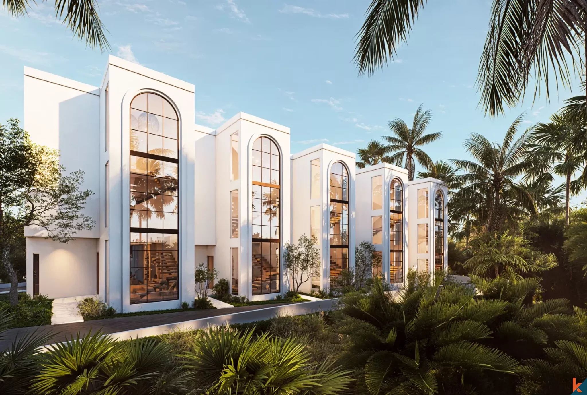 Villa paisible de deux chambres en bail emphytéotique à Berawa avec une vue imprenable sur les rizières (livraison T4 2026)