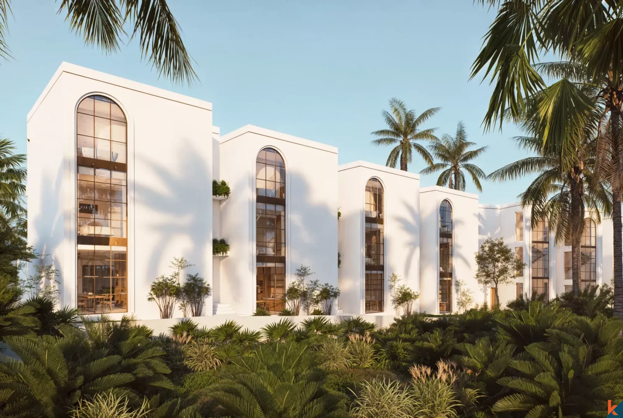 Superbe villa en bail de 3 chambres à Berawa avec vue imprenable sur les rizières (livraison T4 2026)