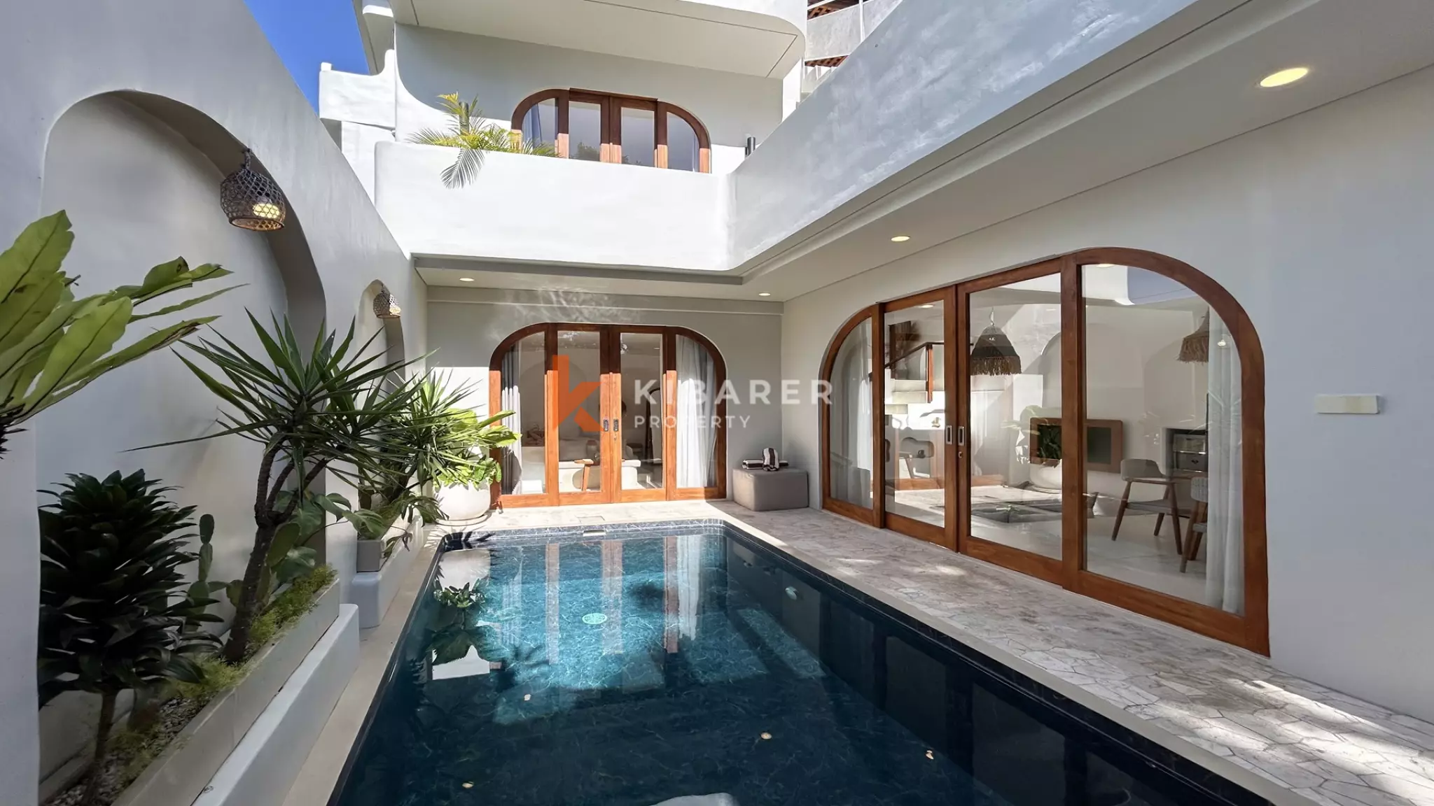 Mediterranean-Style Two-Bedroom Villa with Rooftop and Pool in Canggu