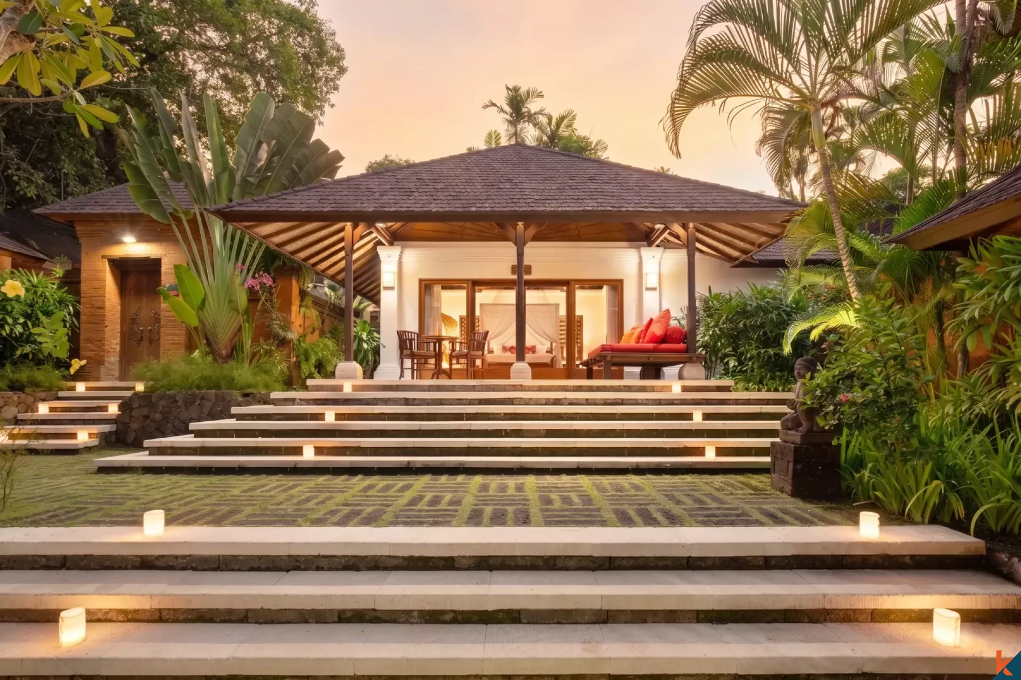 Gorgeous Four Bedroom Freehold Real Estate with Traditional Influences in Pererenan