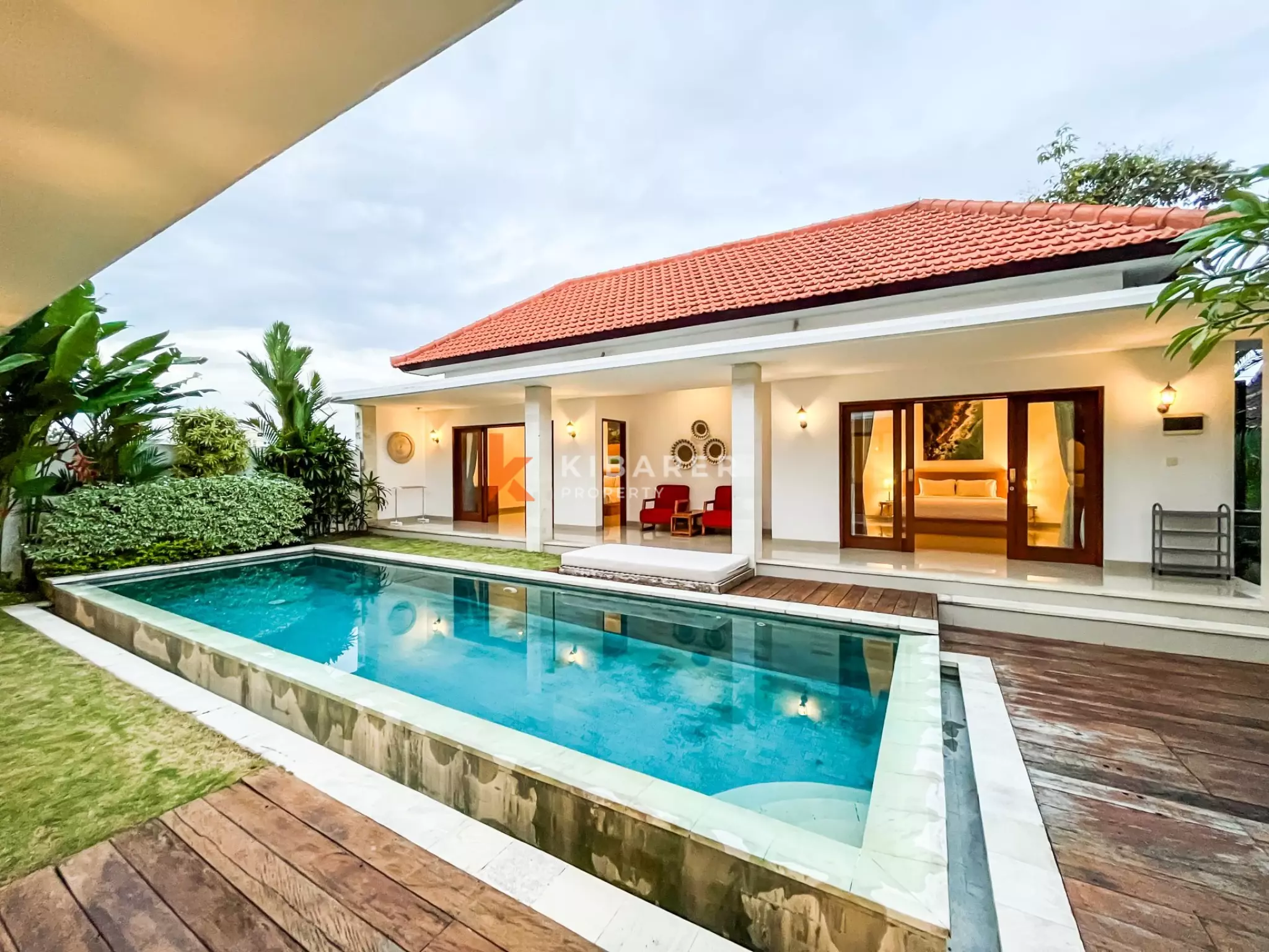 Villa confortable de trois chambres près de la plage de Berawa