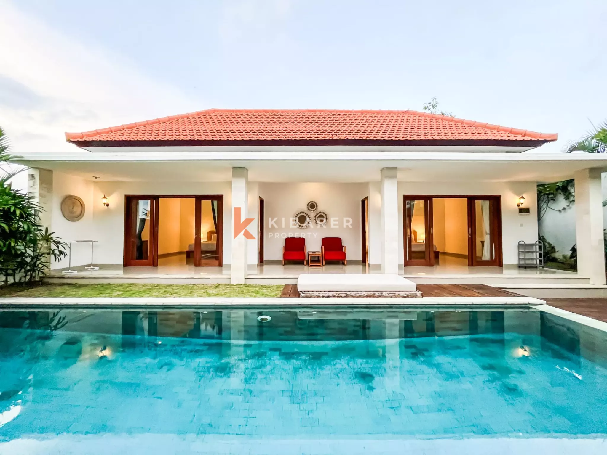 Villa confortable de trois chambres près de la plage de Berawa