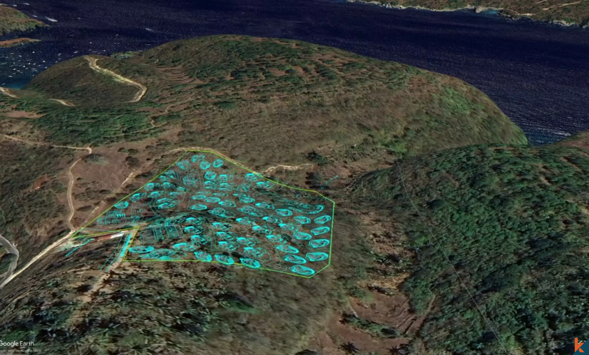 Terrain de 200 ares avec vue sur l'océan à Nusa Penida