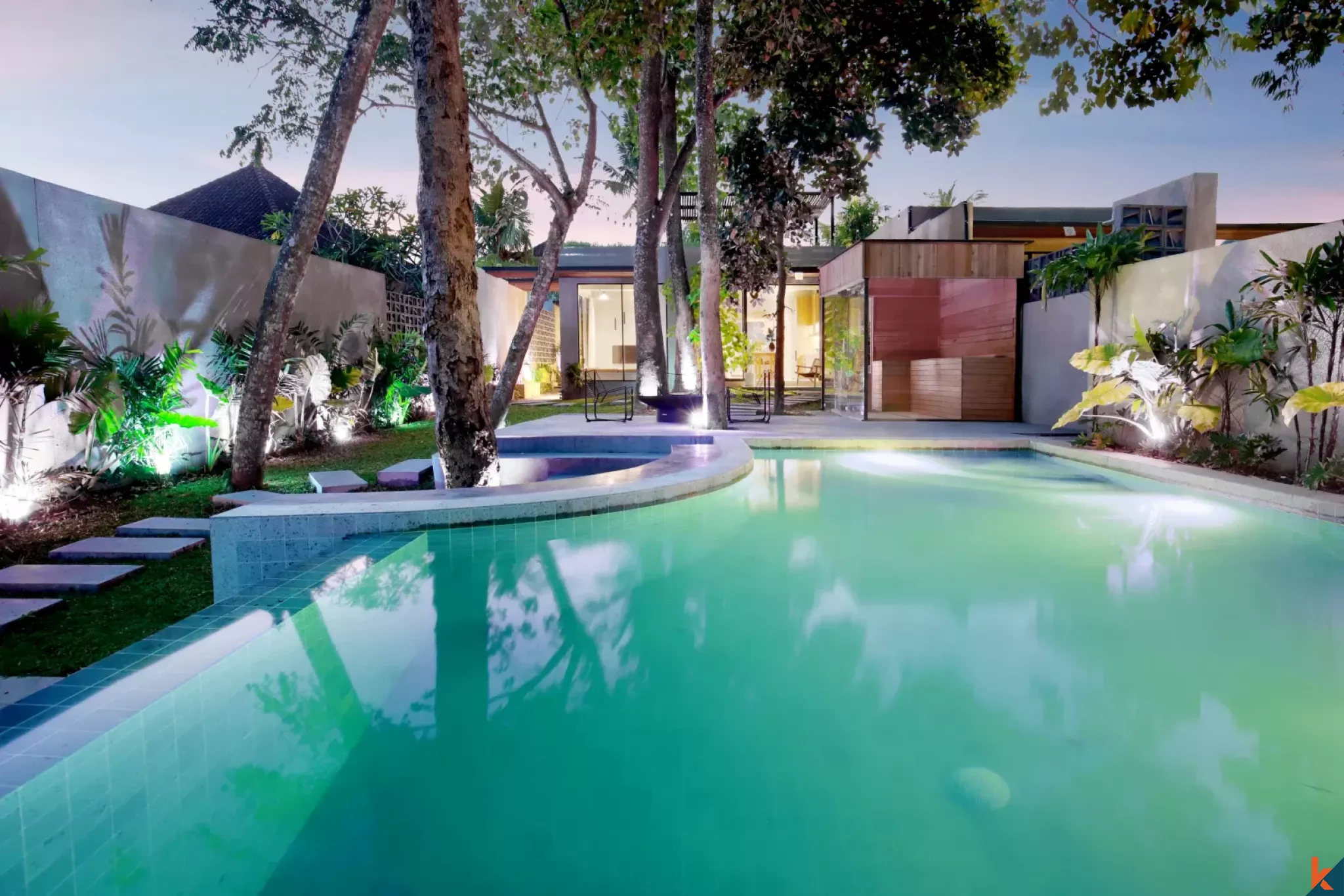 Vila modern untuk disewakan yang terletak di Ubud yang indah