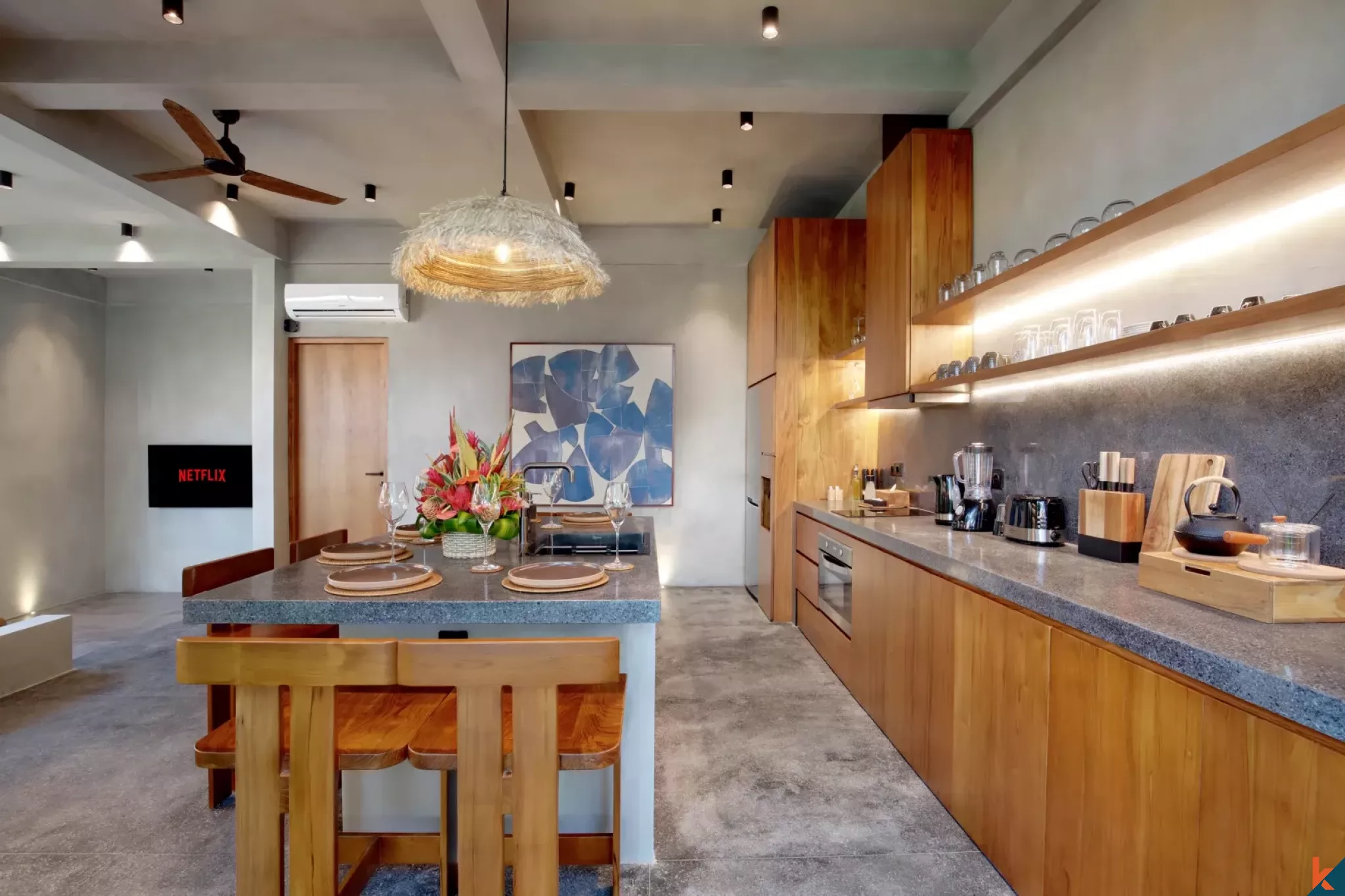 Vila modern untuk disewakan yang terletak di Ubud yang indah