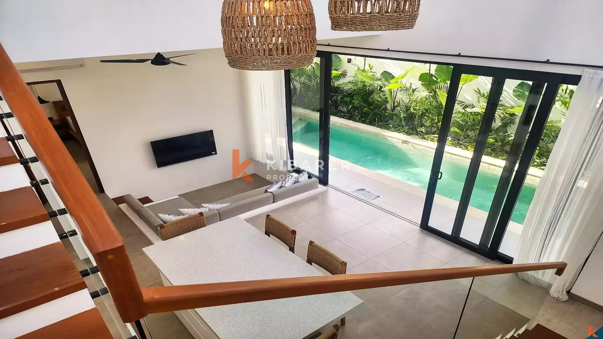 Contemporary Tropical Two-Bedroom Villa with Private Pool in Prime Batu Bolong