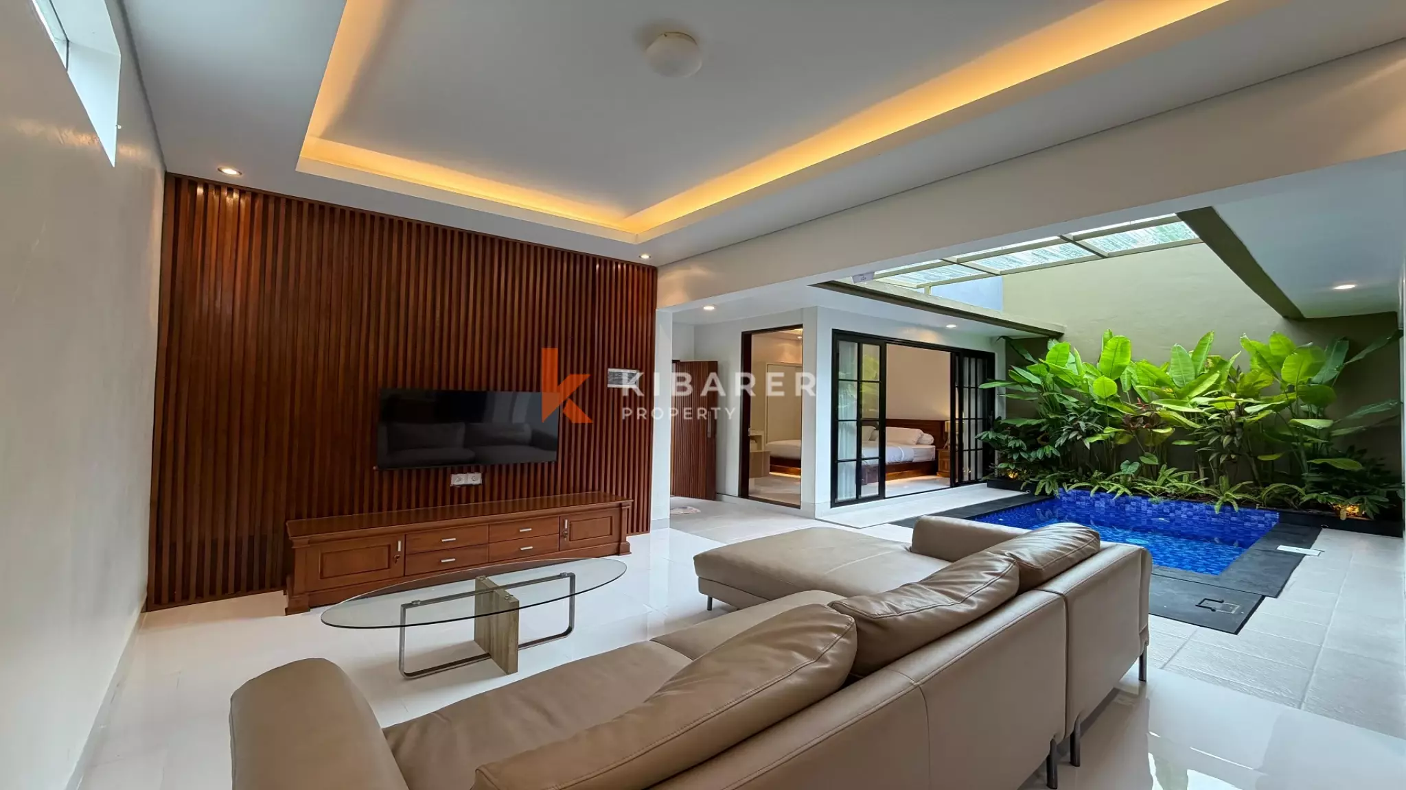 Minimalist Modern Two-Bedrooms Villa with Flexible Living in Kerobokan