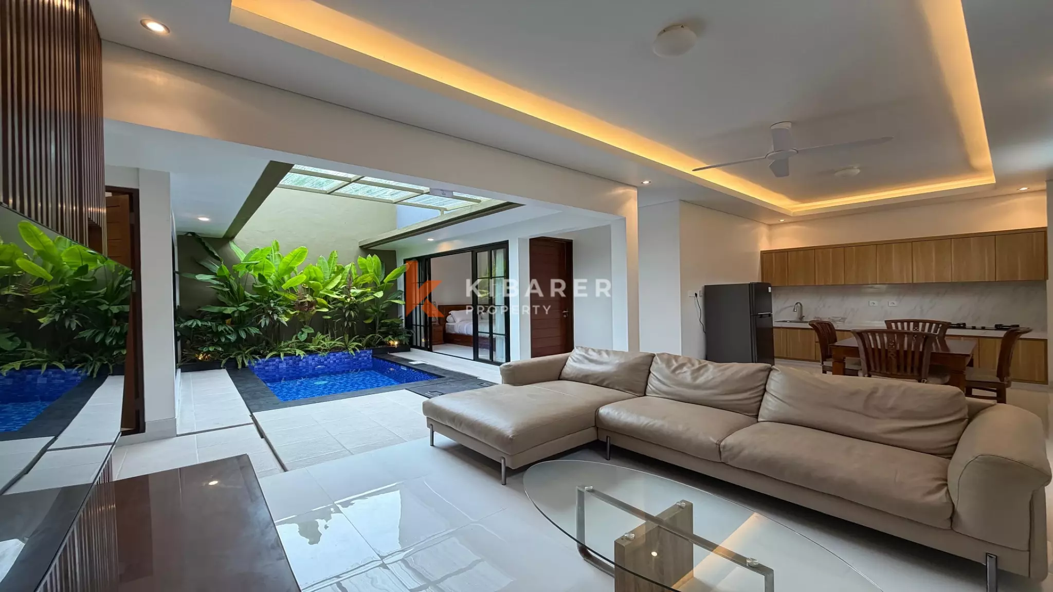 Minimalist Modern Two-Bedrooms Villa with Flexible Living in Kerobokan