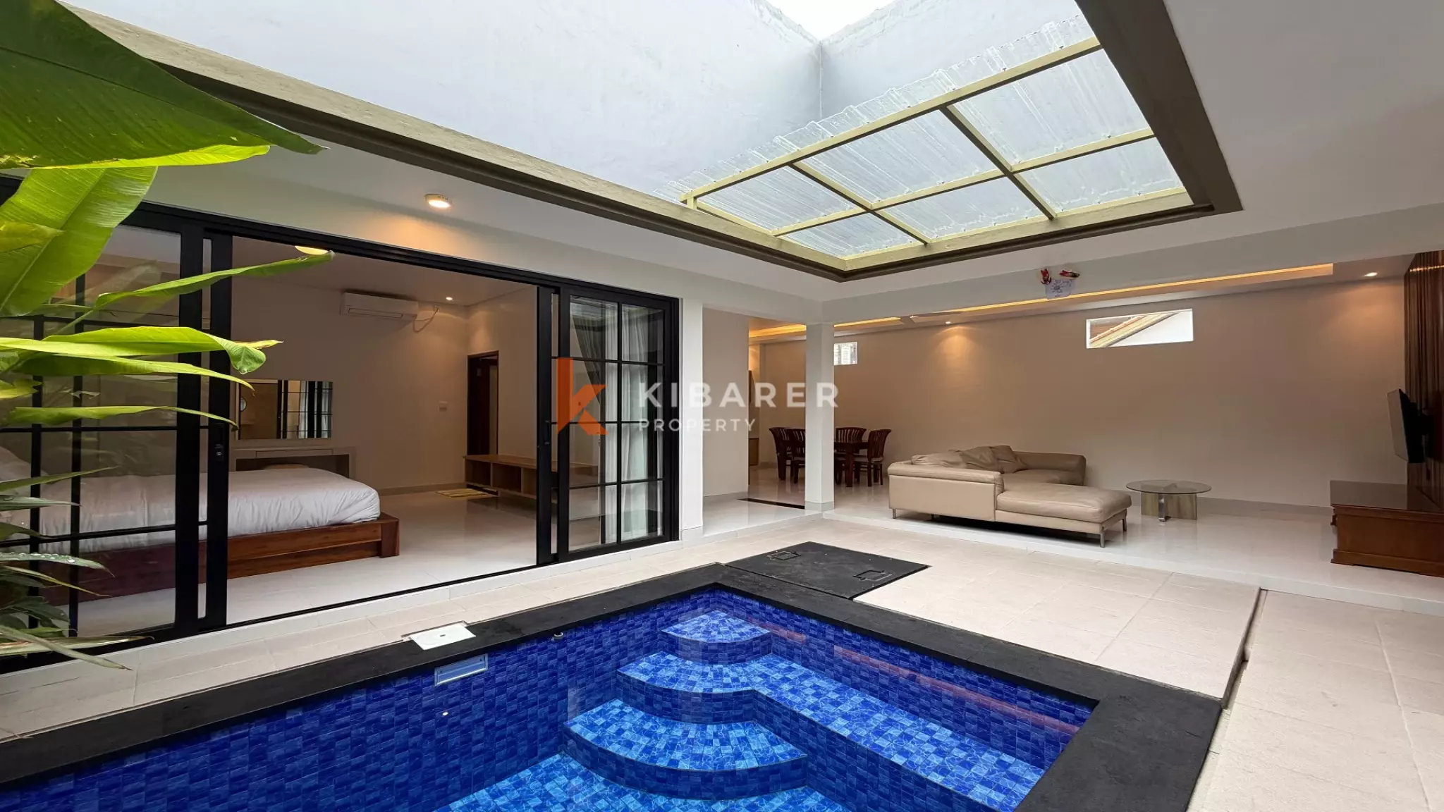 Minimalist Modern Two-Bedrooms Villa with Flexible Living in Kerobokan