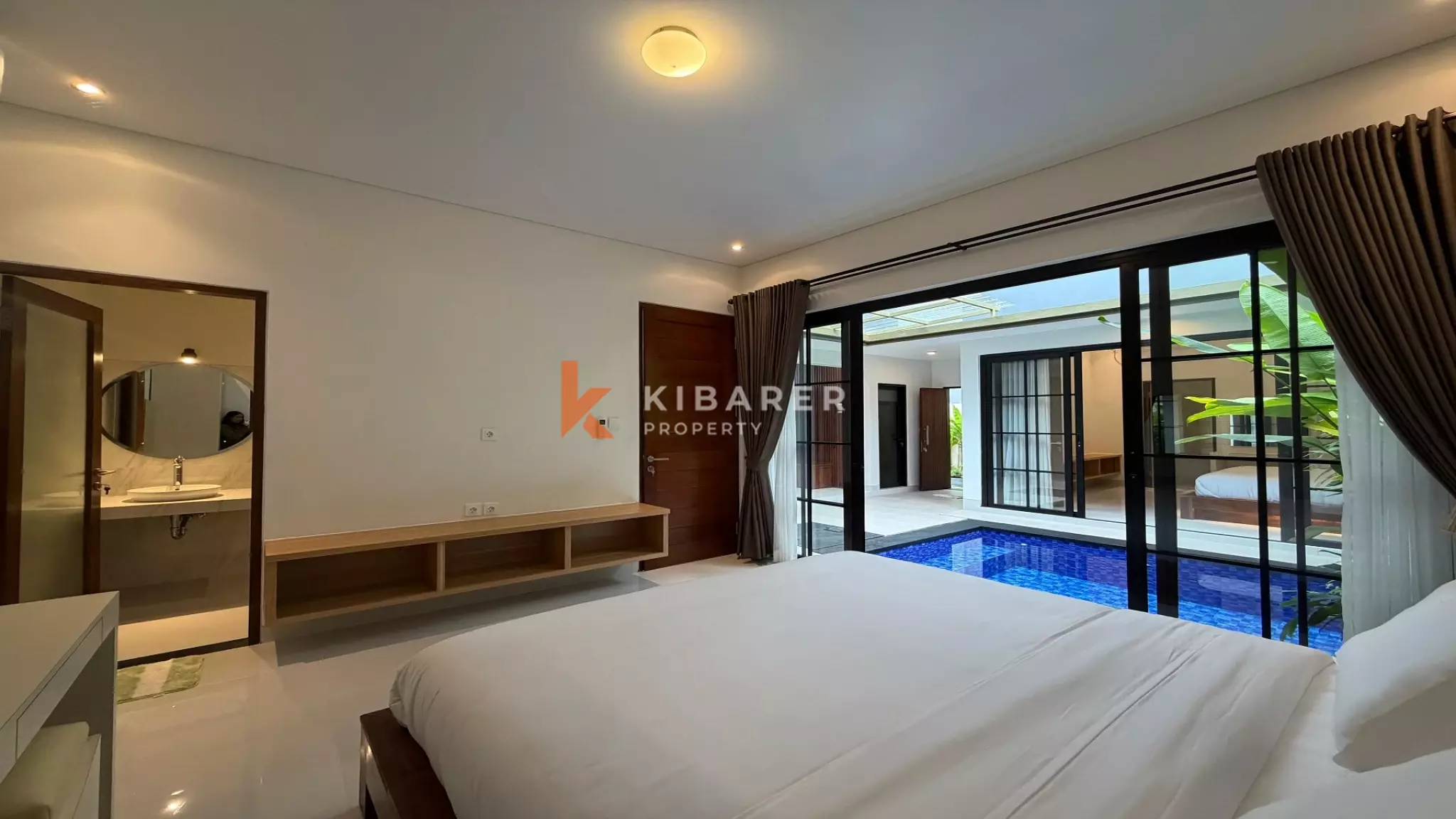 Minimalist Modern Two-Bedrooms Villa with Flexible Living in Kerobokan