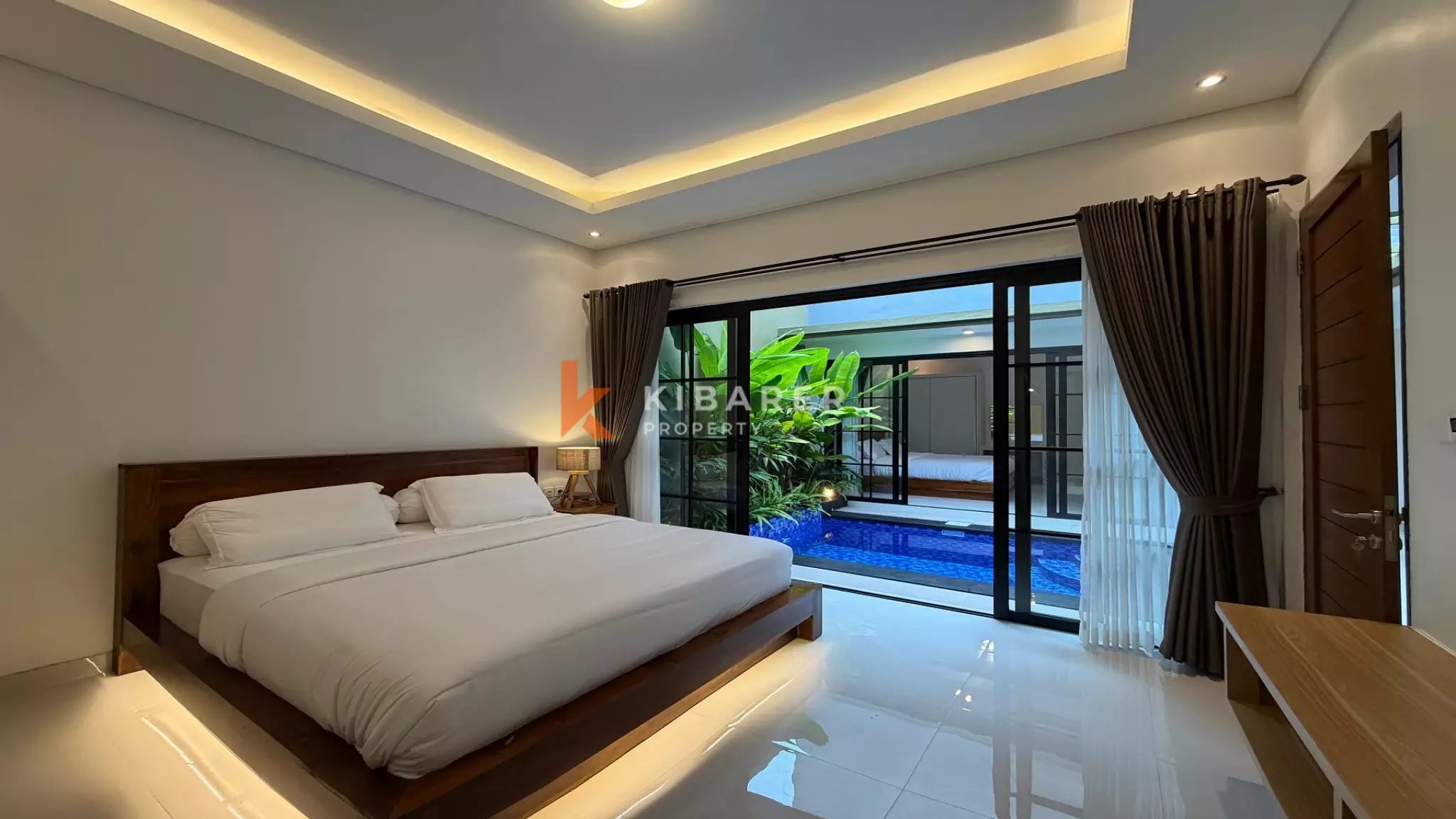 Minimalist Modern Two-Bedrooms Villa with Flexible Living in Kerobokan