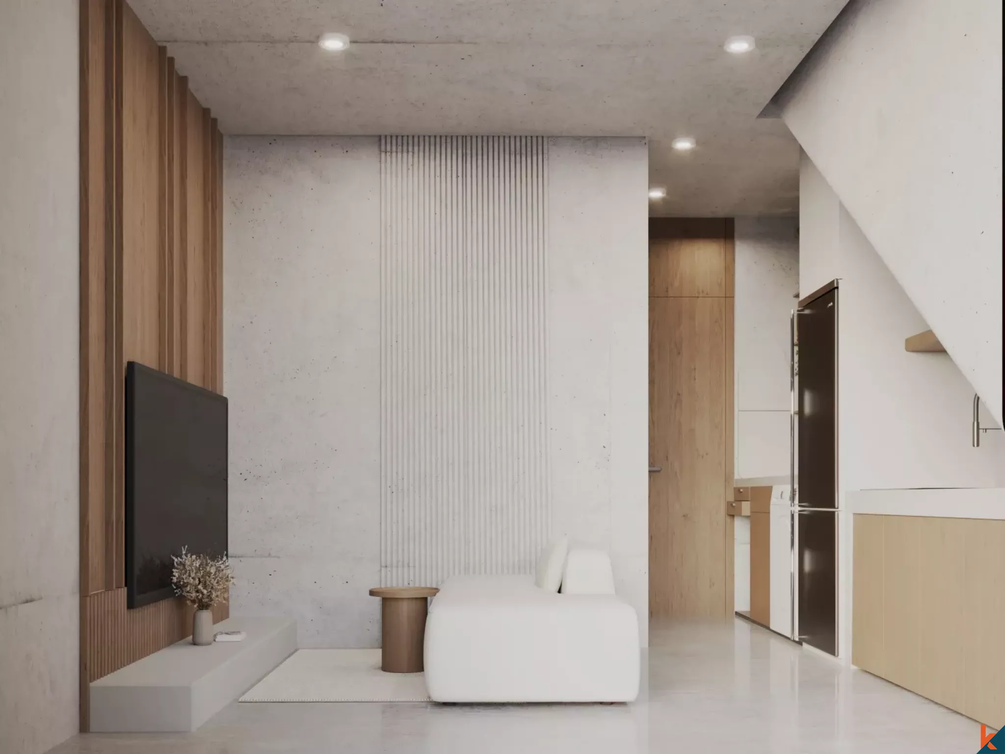 Apartemen Satu Kamar Tidur Elegan untuk Disewa di Cepaka