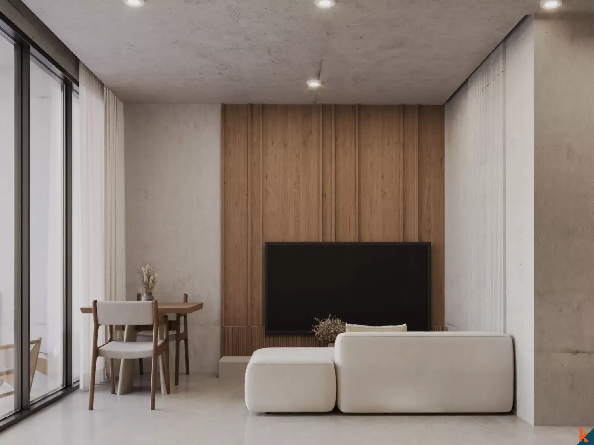 Apartemen Satu Kamar Tidur Elegan untuk Disewa di Cepaka