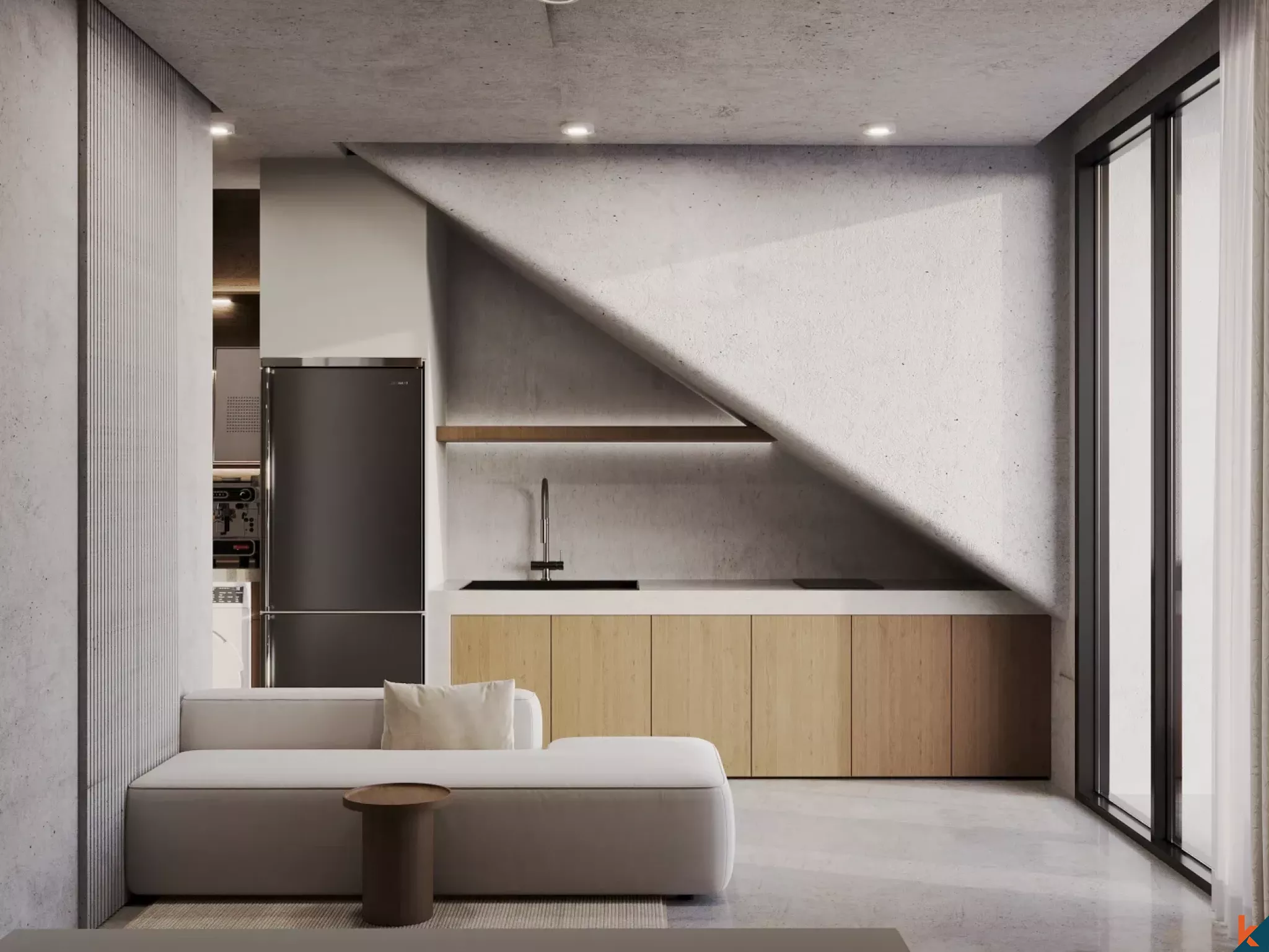 Apartemen Satu Kamar Tidur Elegan untuk Disewa di Cepaka