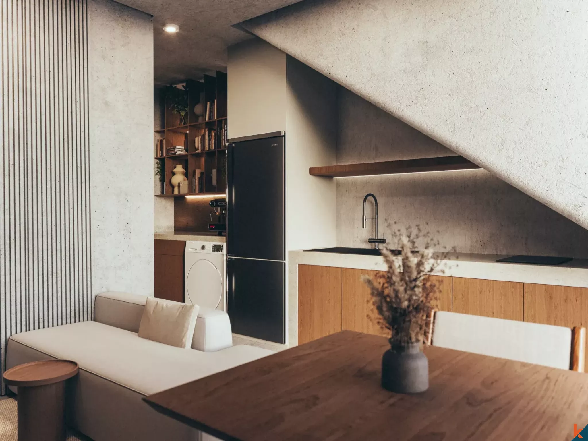 Apartemen Satu Kamar Tidur Elegan untuk Disewa di Cepaka