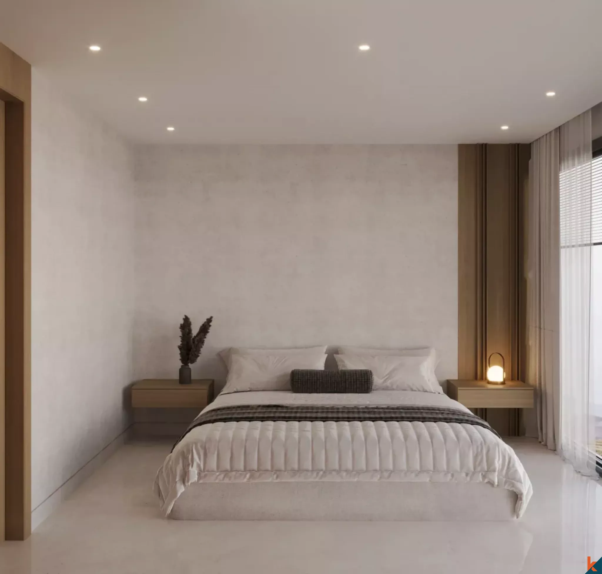 Apartemen Satu Kamar Tidur Elegan untuk Disewa di Cepaka