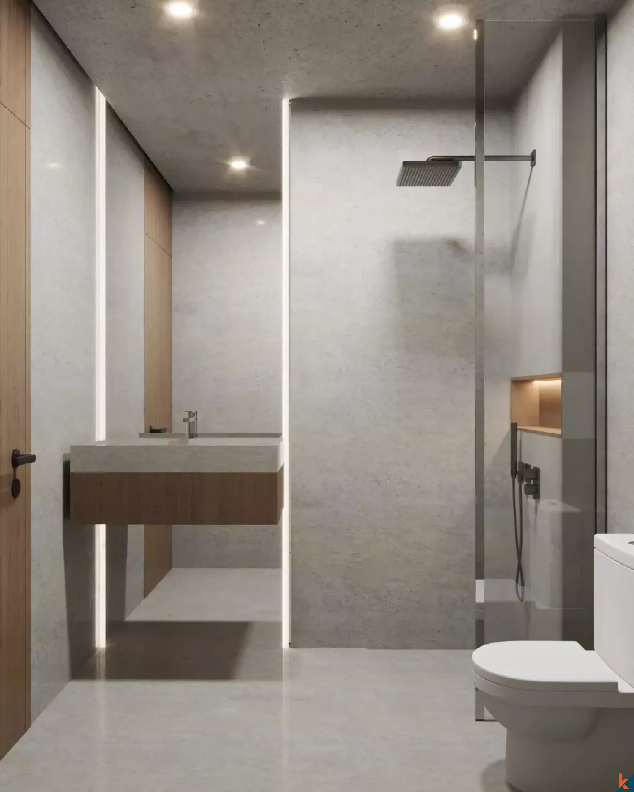 Apartemen Satu Kamar Tidur Elegan untuk Disewa di Cepaka