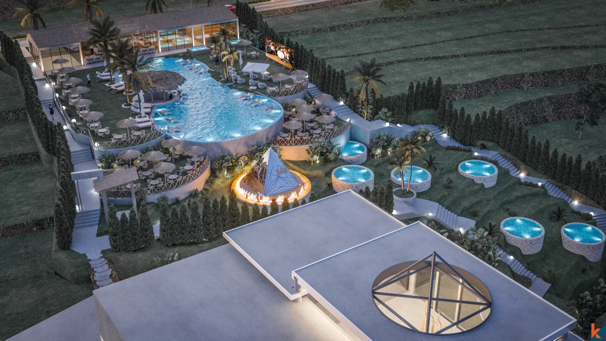 Apartemen Satu Kamar Tidur Elegan untuk Disewa di Cepaka