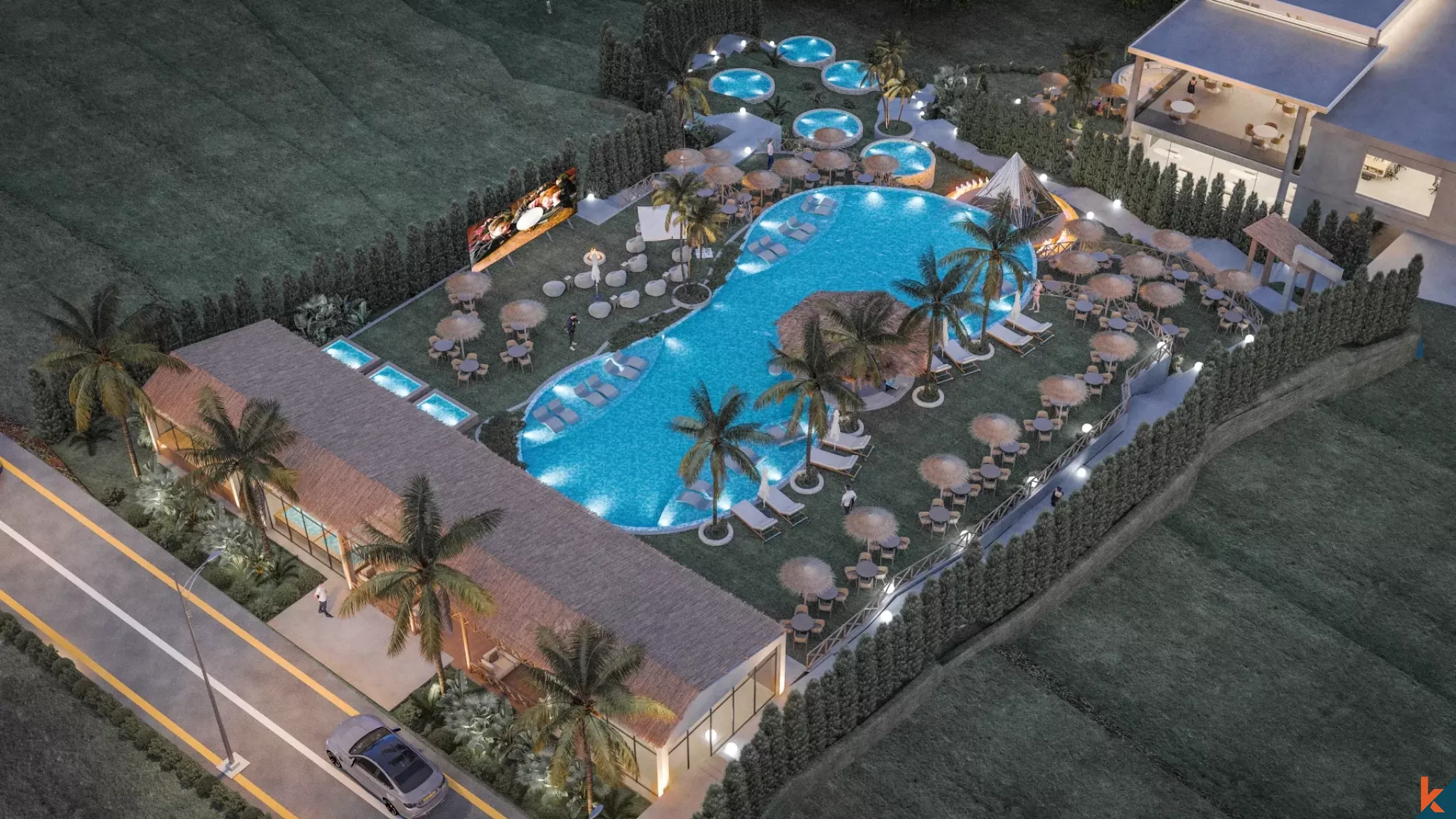 Apartemen Loft Satu Kamar Tidur yang Chic untuk Disewa di Cepaka yang Tenang