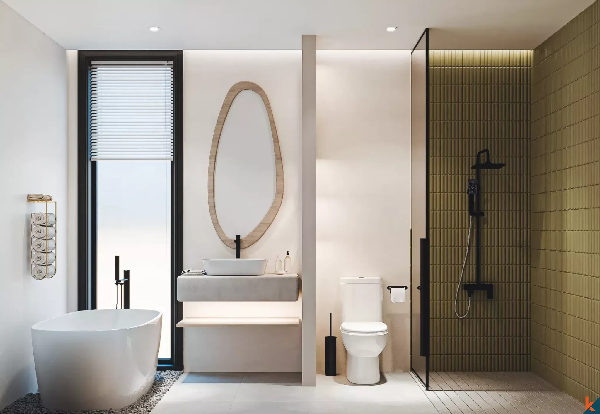 Apartemen Loft Satu Kamar Tidur yang Chic untuk Disewa di Cepaka yang Tenang