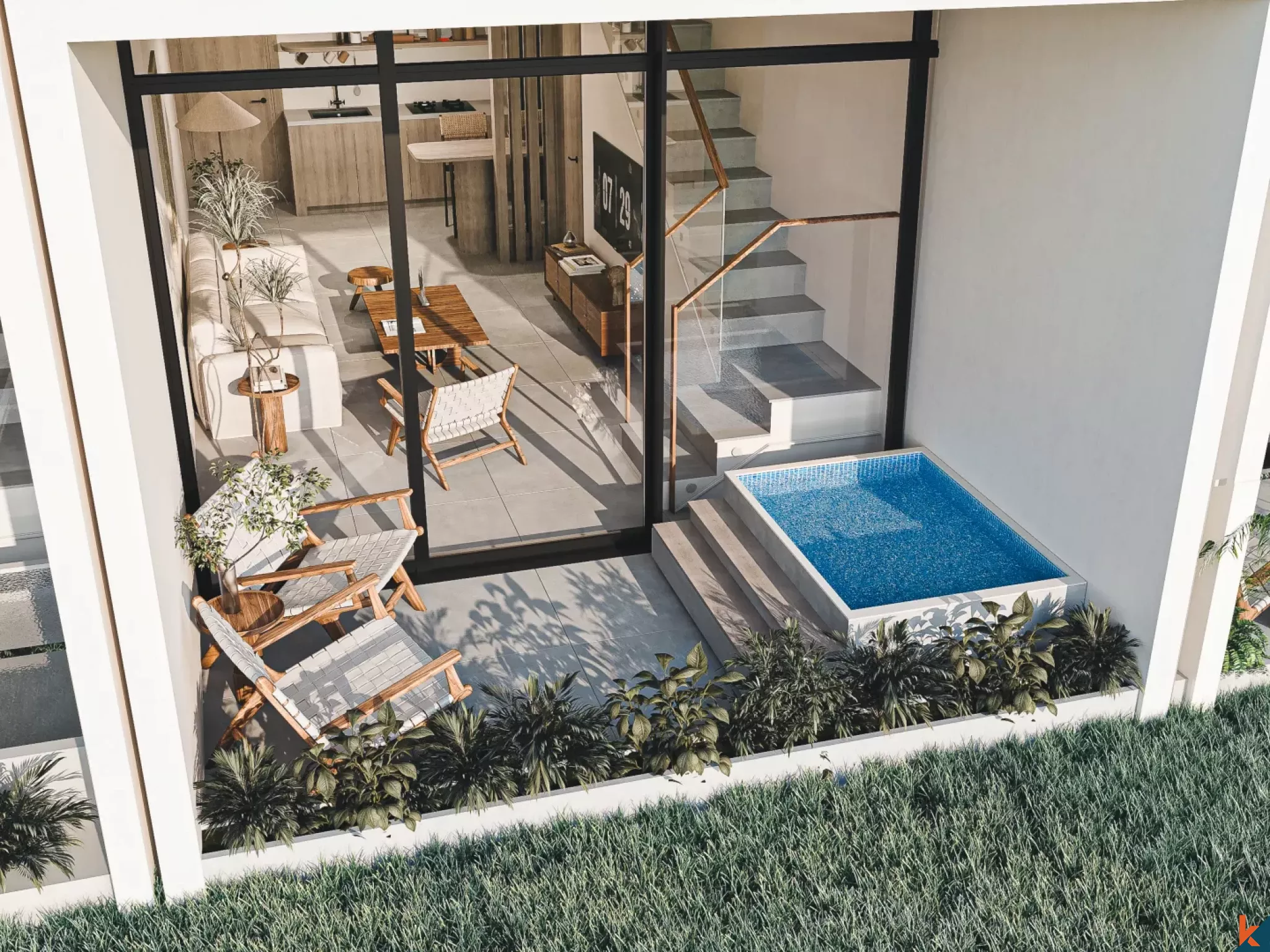 Apartemen Loft Satu Kamar Tidur yang Chic untuk Disewa di Cepaka yang Tenang