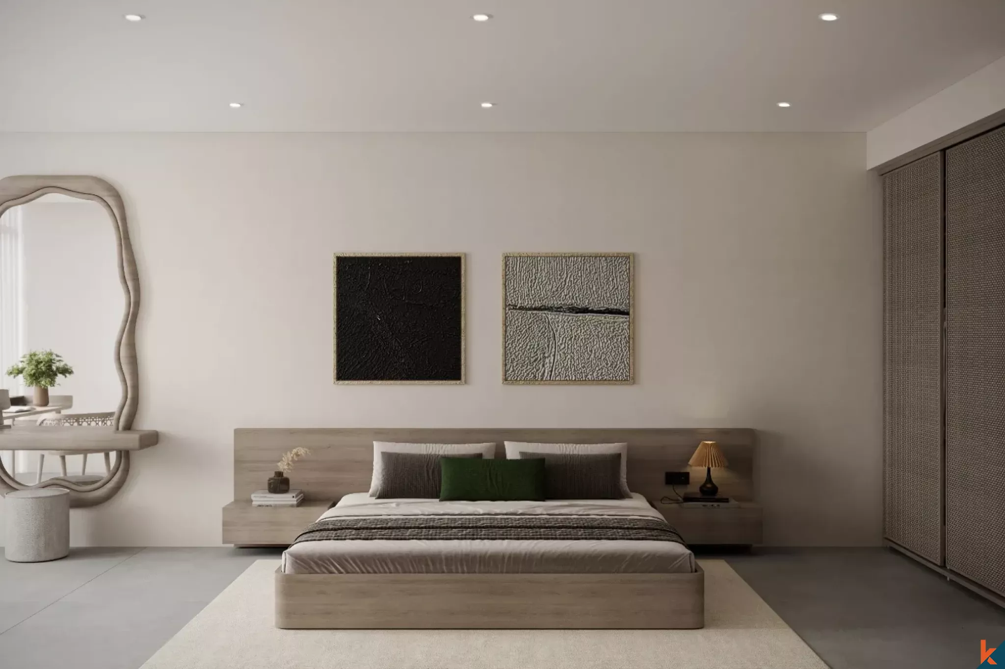 Apartemen Loft Satu Kamar Tidur yang Chic untuk Disewa di Cepaka yang Tenang