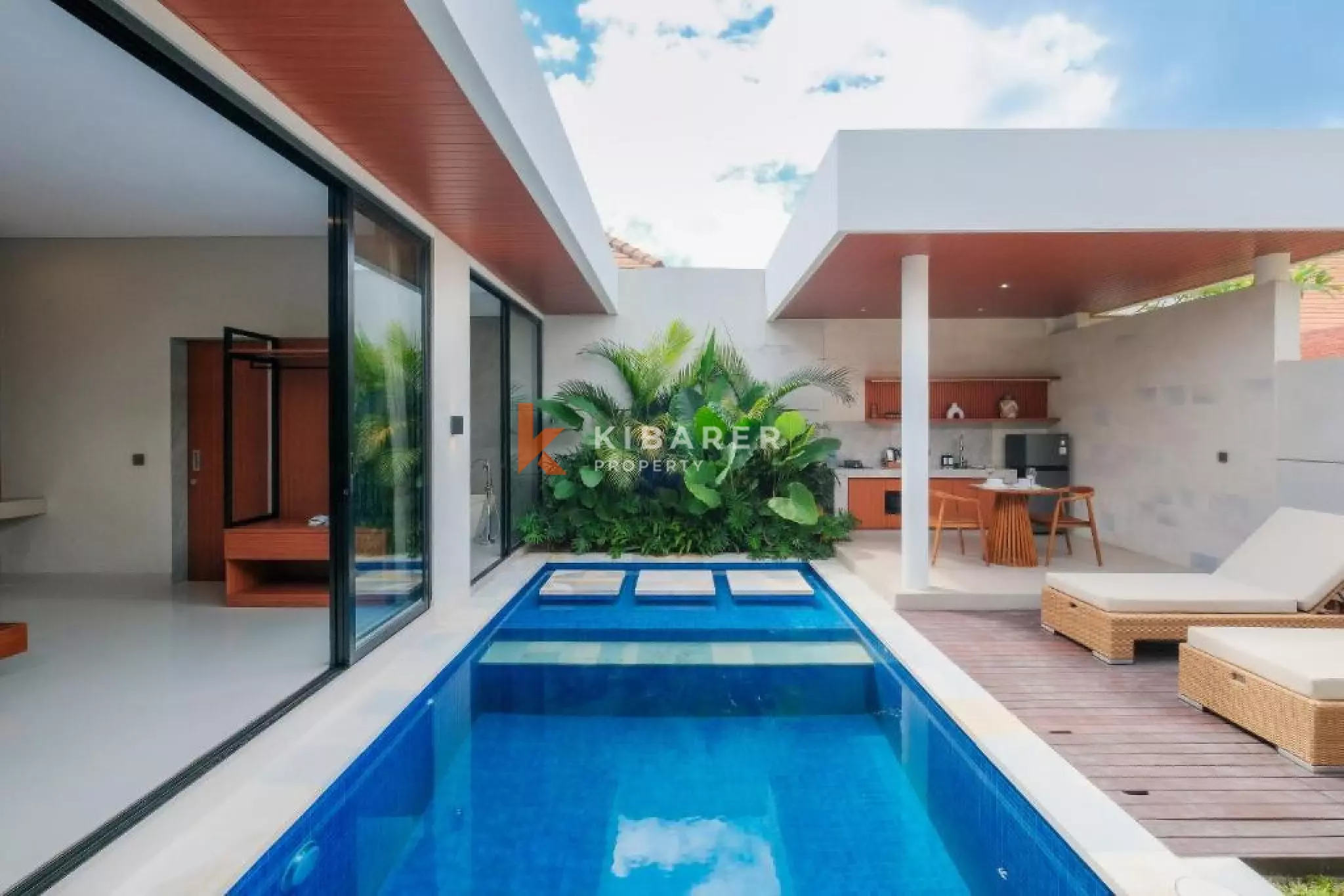 Modern Beachside One Villa with Private Pool in Seseh