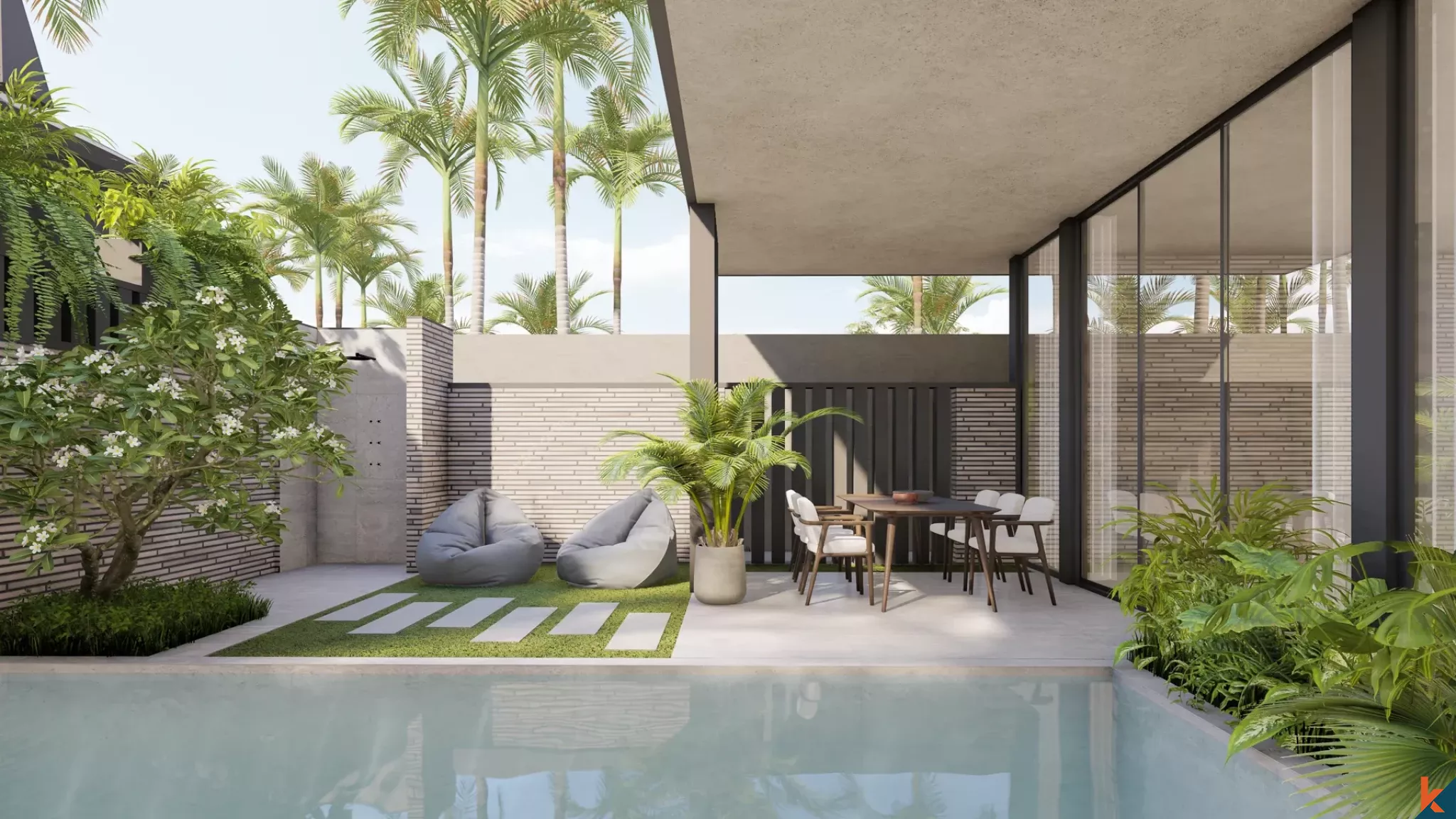 Modern Two Bedroom Leasehold Tropical Villa in Rising Coastal Hub Kedungu (Estimated Completion: Q1 2027)