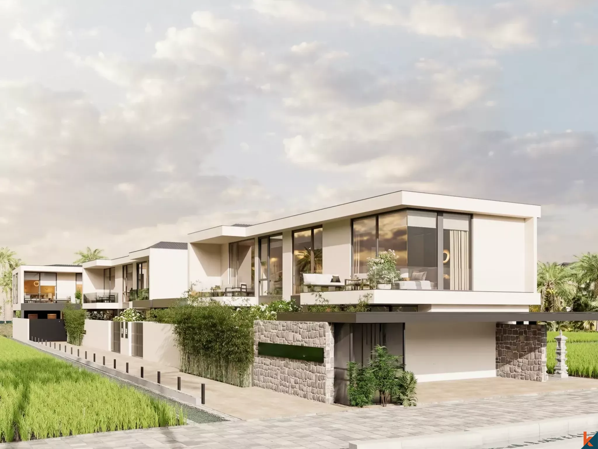 Three Bedroom Zen-Inspired Luxury Villa with Office for Lease in Kedungu (15 Months to Complete)