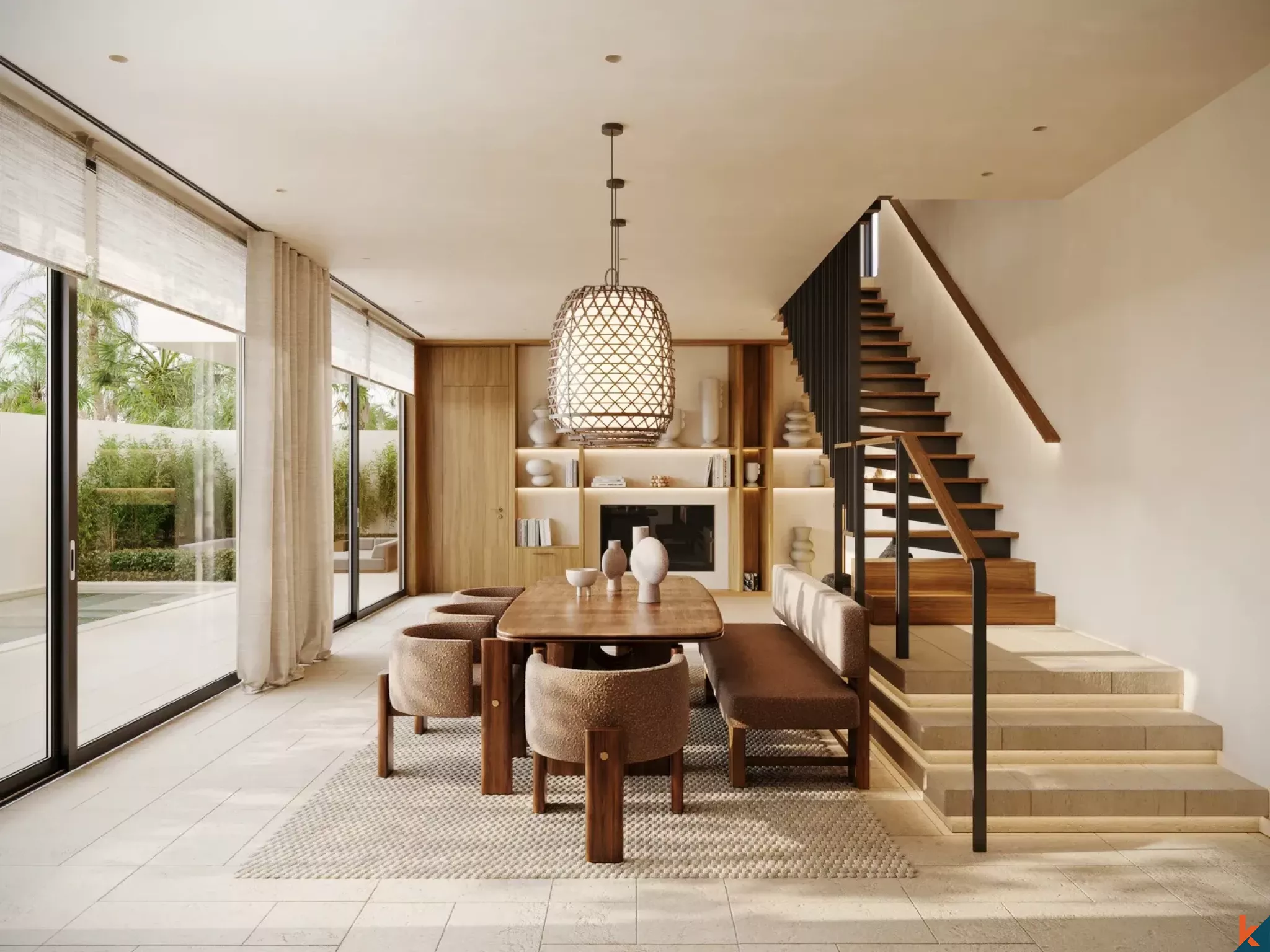 Three Bedroom Zen-Inspired Luxury Villa with Office for Lease in Kedungu (15 Months to Complete)