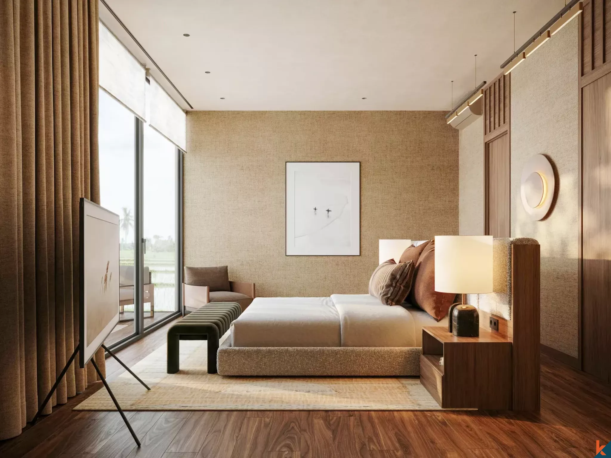 Three Bedroom Zen-Inspired Luxury Villa with Office for Lease in Kedungu (15 Months to Complete)