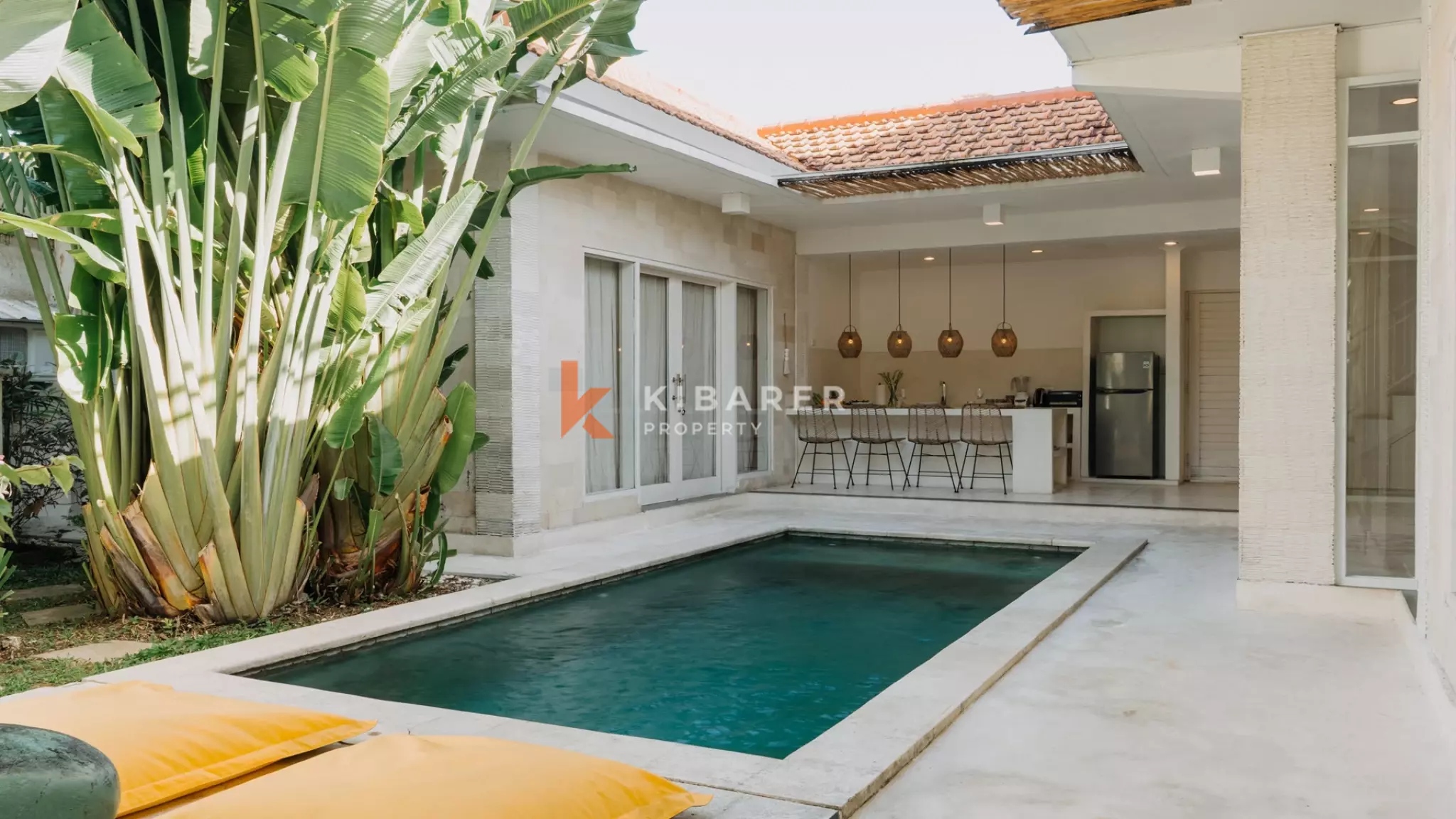 Vila Cantik Tiga Kamar Tidur terletak di daerah Canggu ( akan tersedia pada 2 April 2022 )