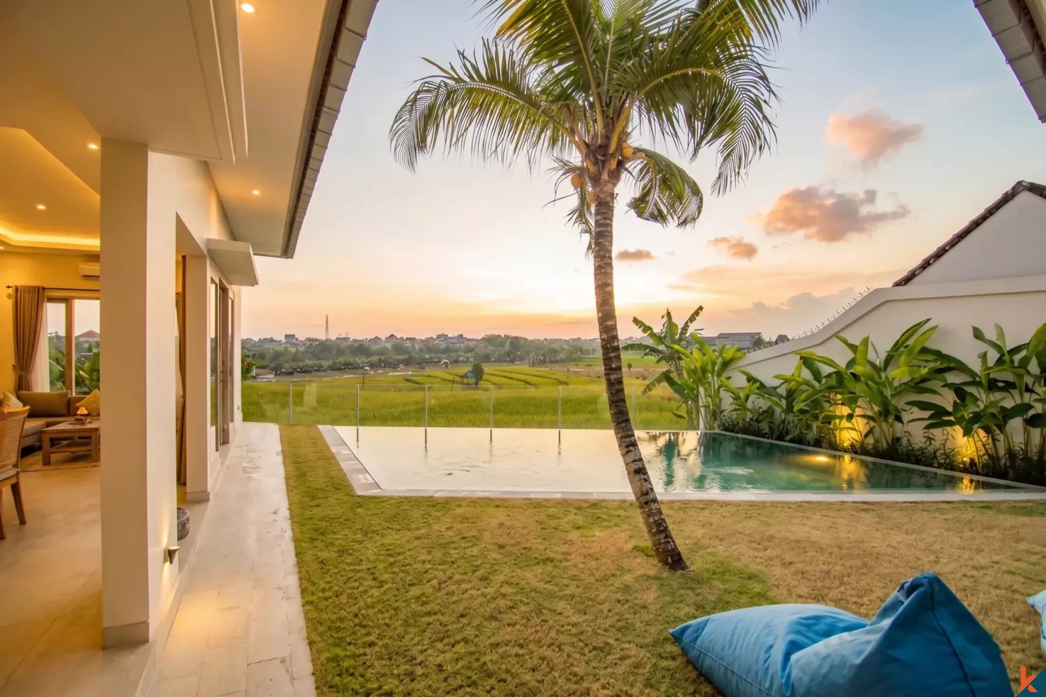 Superbe villa avec vue sur la rizière près de Canggu