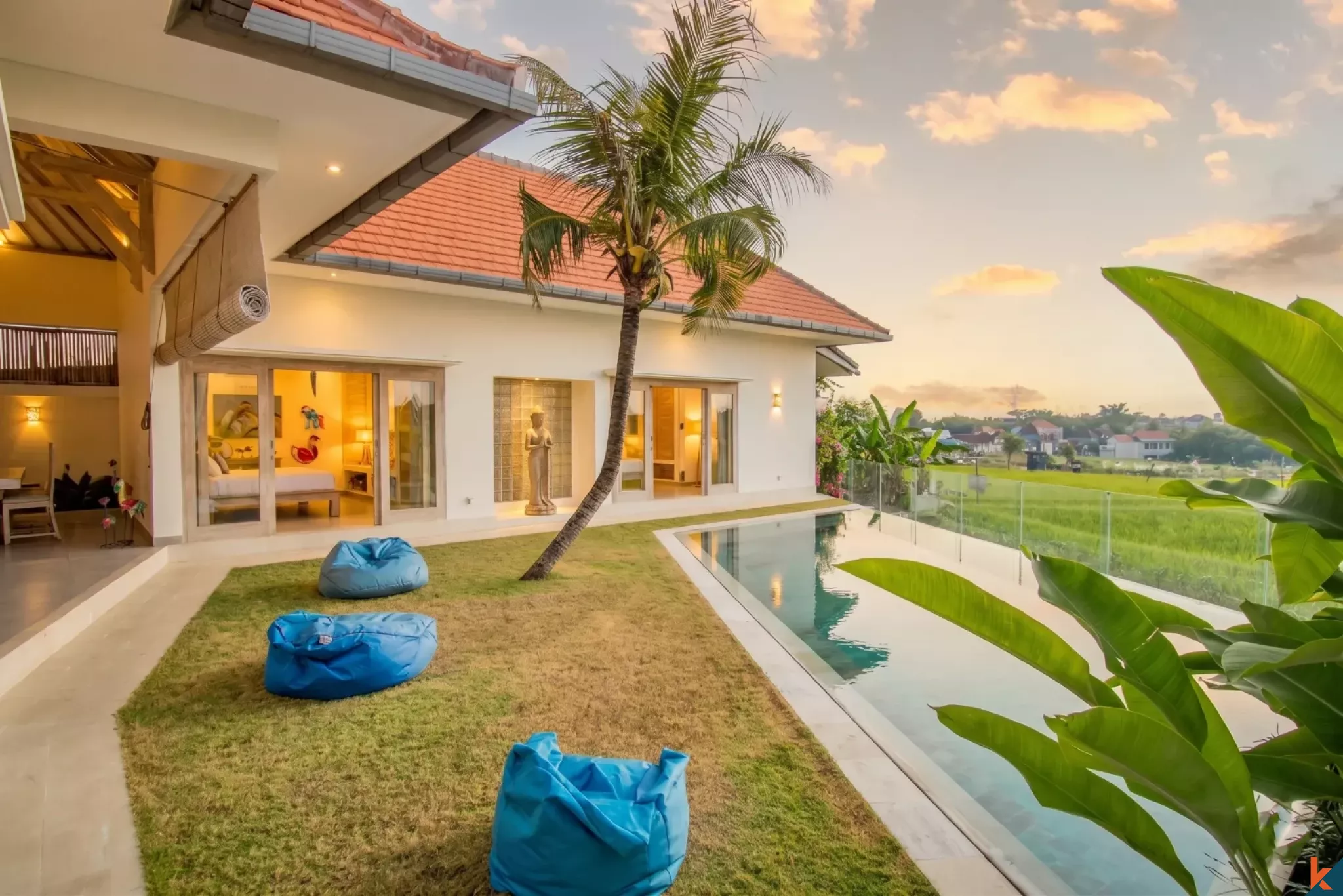 Superbe villa avec vue sur la rizière près de Canggu