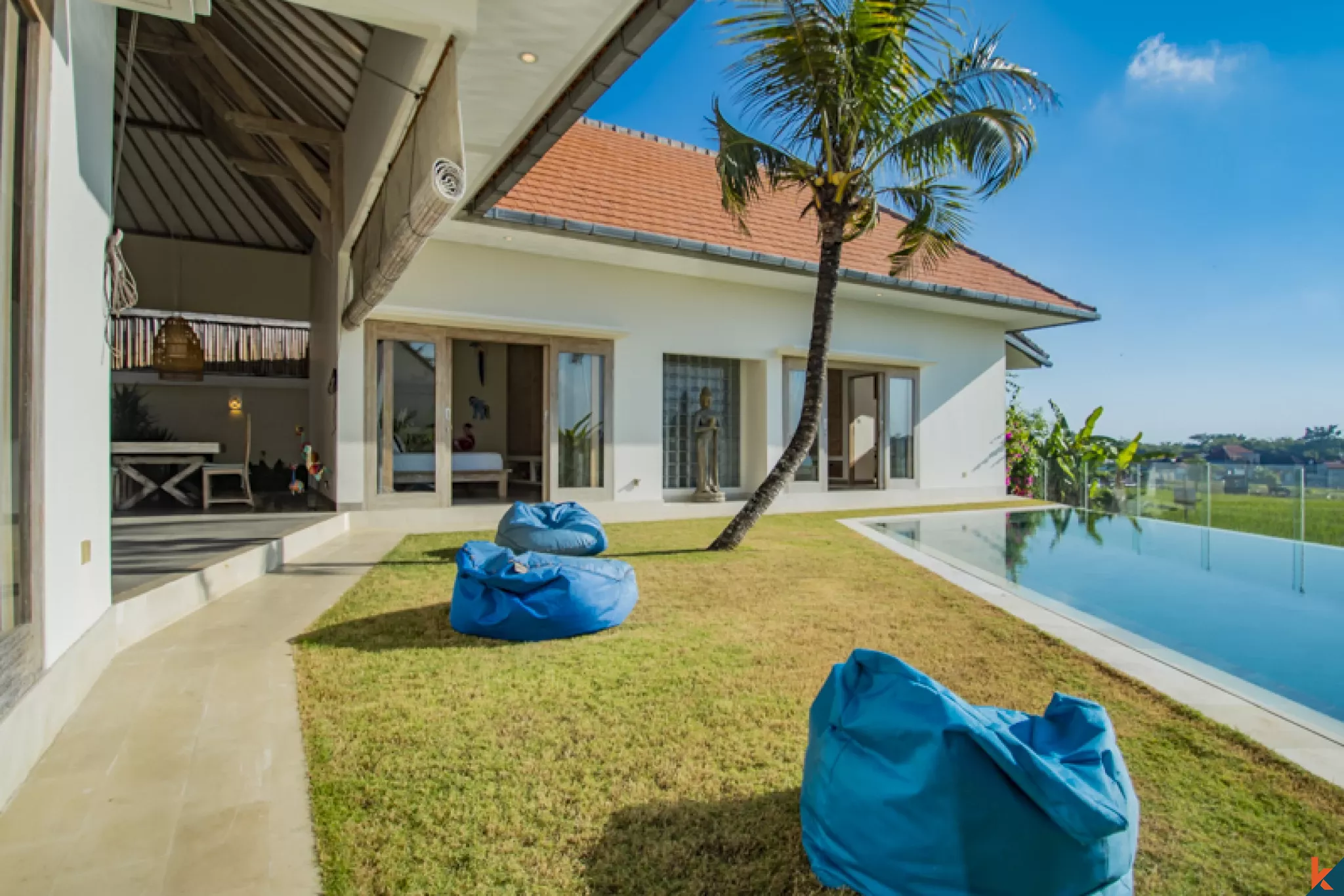 Superbe villa avec vue sur la rizière près de Canggu