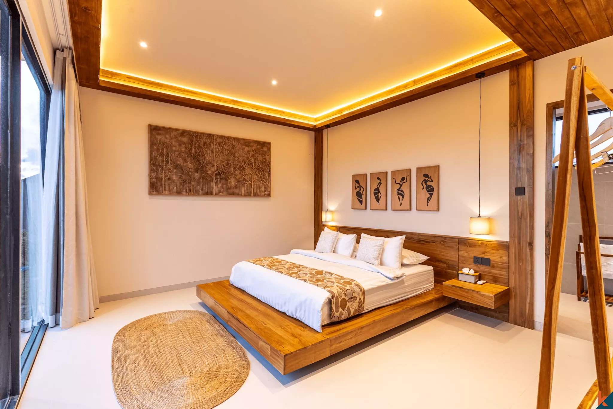 Villa tropicale moderne de 3 chambres avec piscine privée à Kerobokan