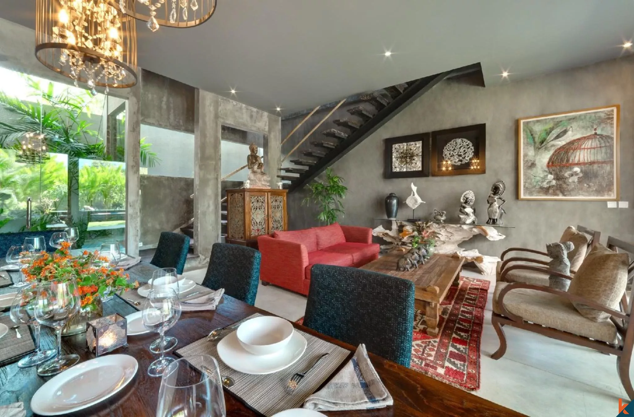 Magnifique villa de quatre chambres en pleine propriété avec vue sur l'océan à vendre à Ungasan