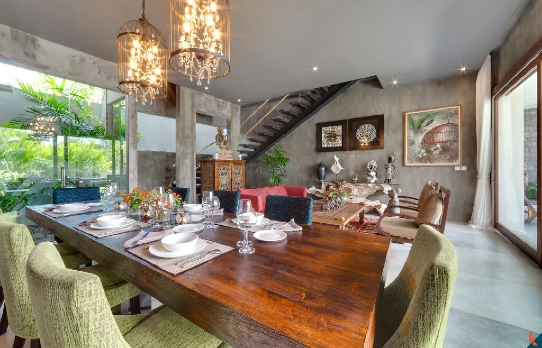 Magnifique villa de quatre chambres en pleine propriété avec vue sur l'océan à vendre à Ungasan