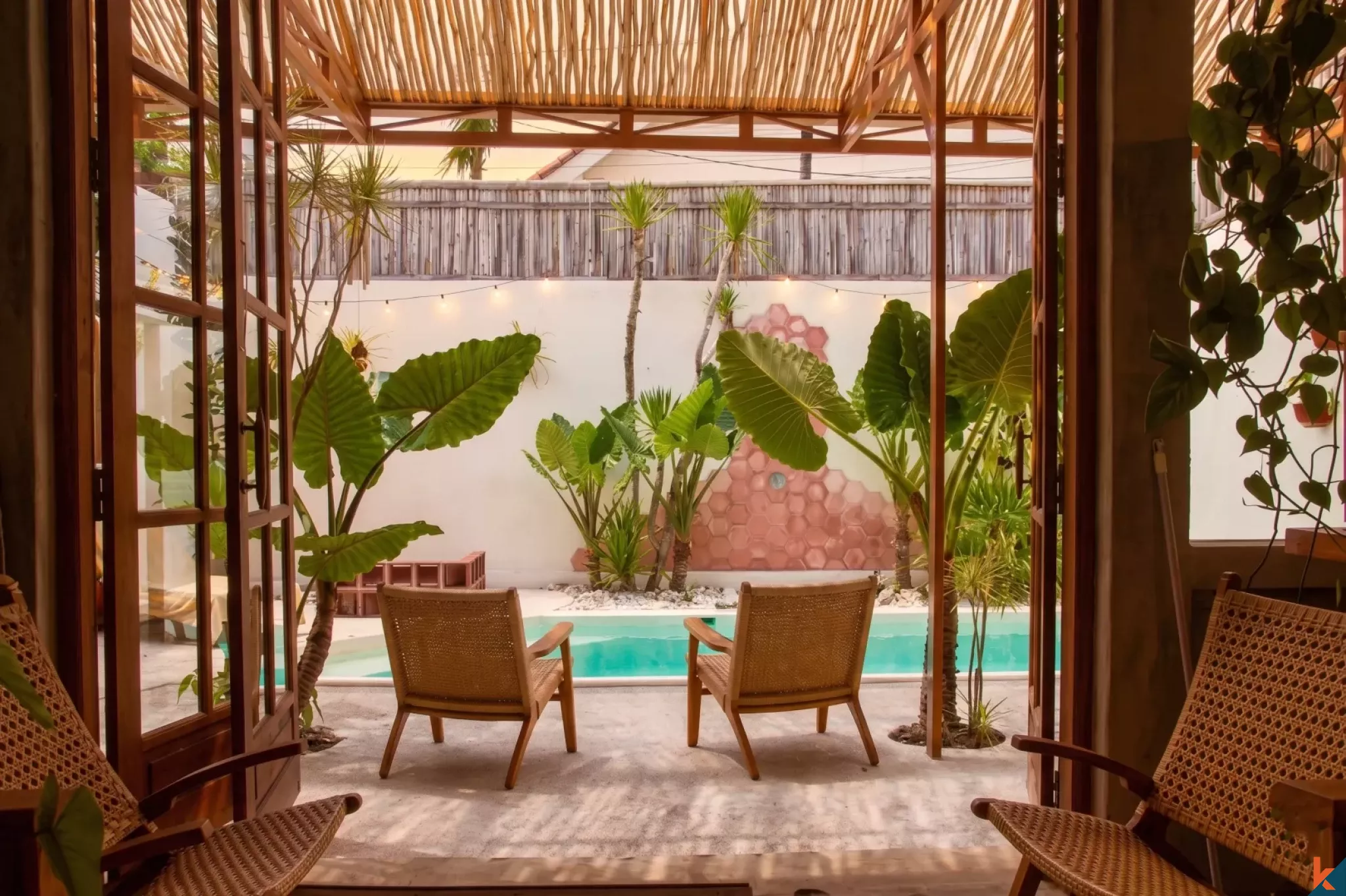 Villa tropicale parfaite de deux chambres à louer dans le centre d'Umalas