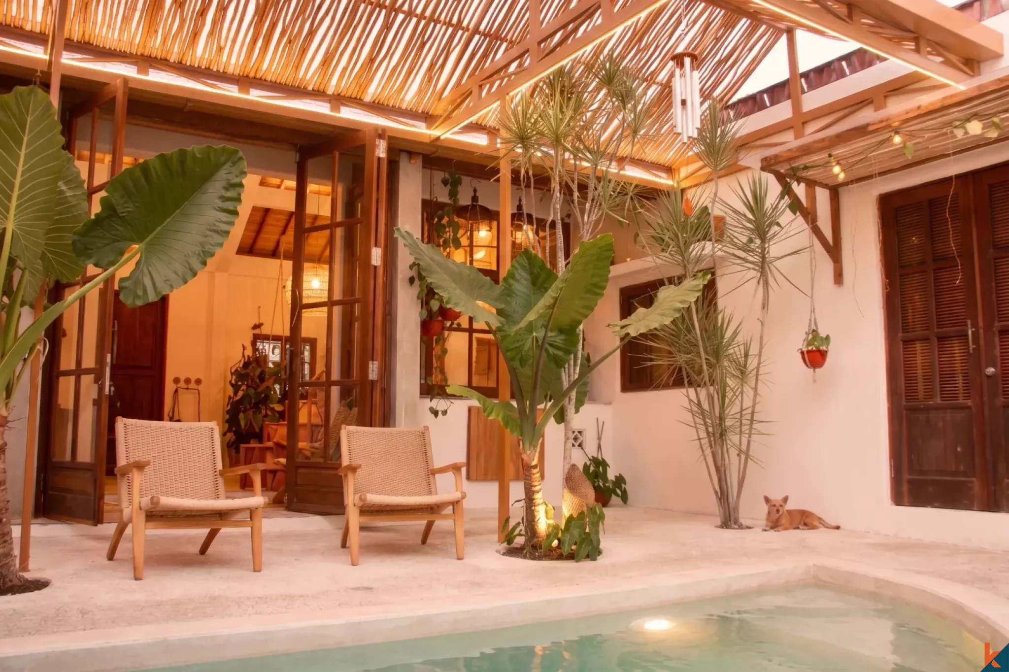 Villa tropicale parfaite de deux chambres à louer dans le centre d'Umalas