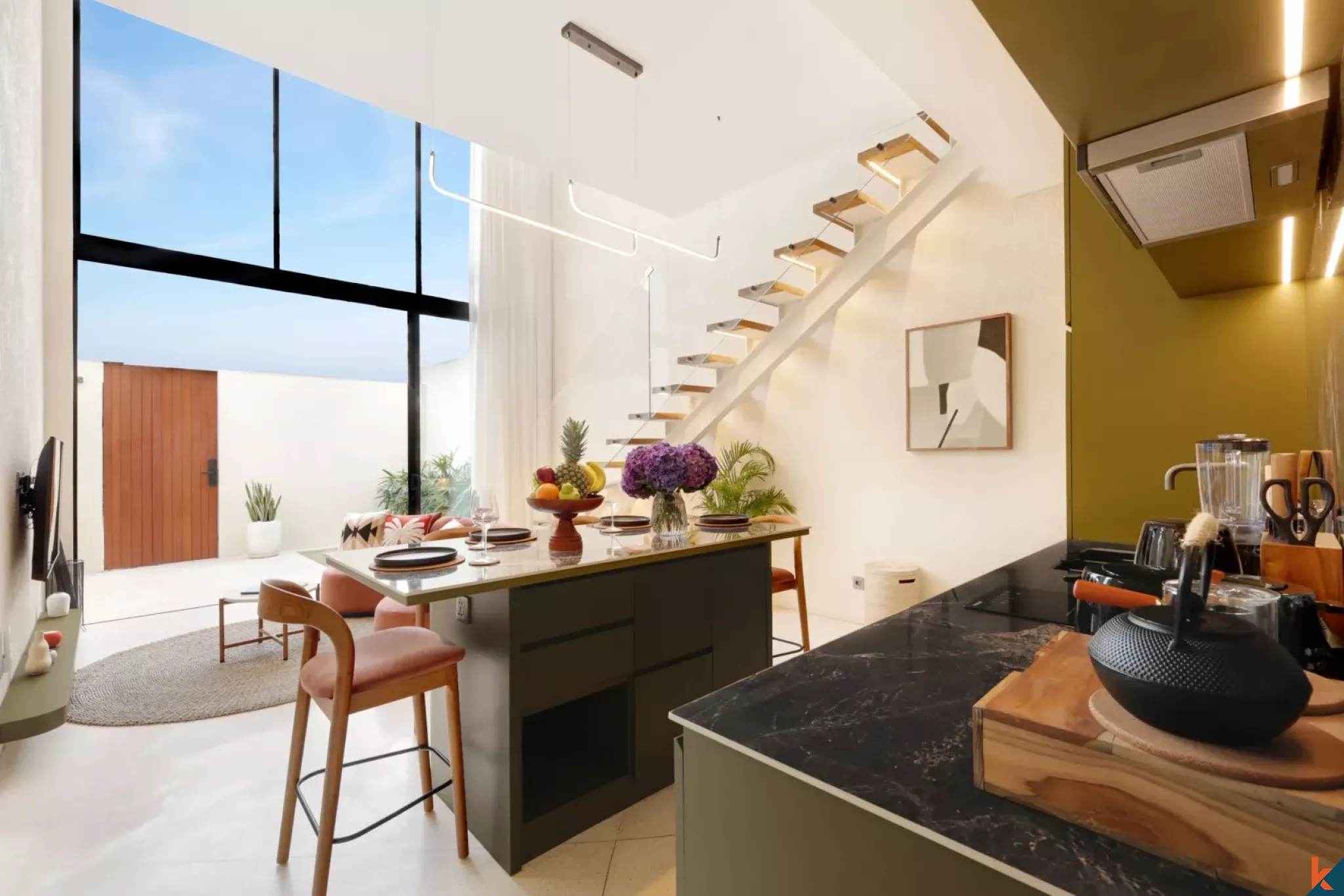 Modern two bedroom townhouse for lease in fashionable Berawa