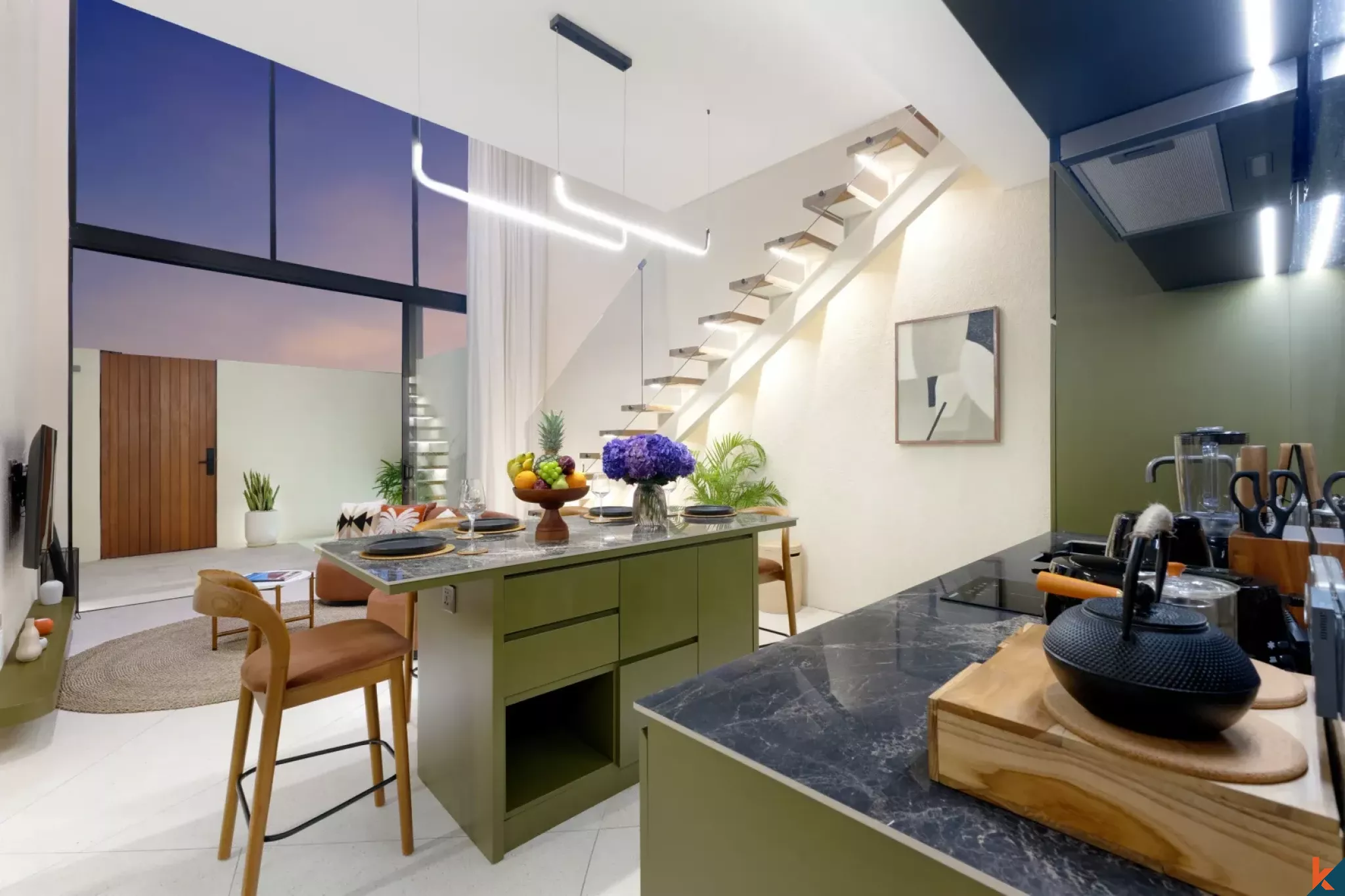 Modern two bedroom townhouse for lease in fashionable Berawa