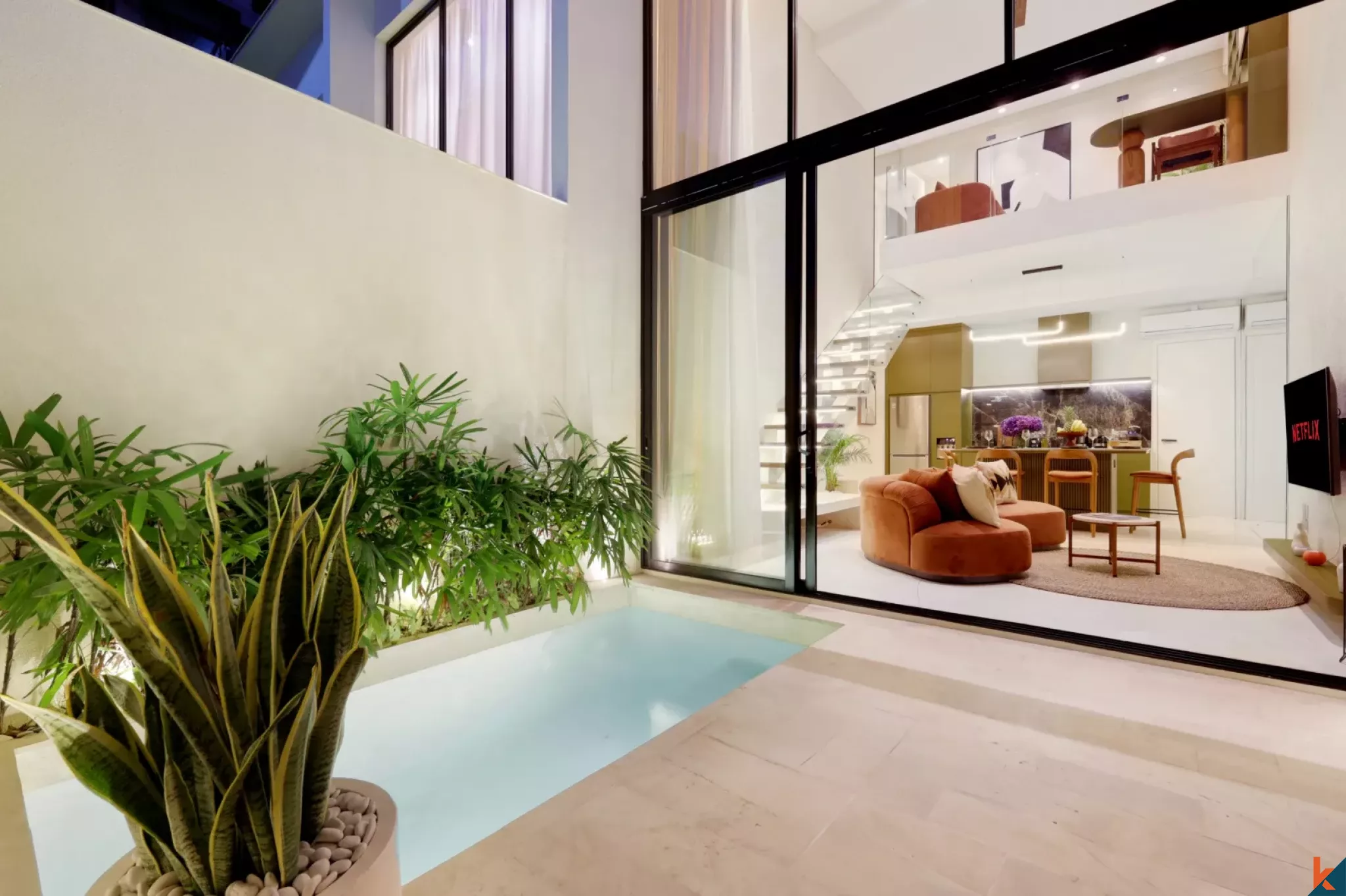 Modern two bedroom townhouse for lease in fashionable Berawa