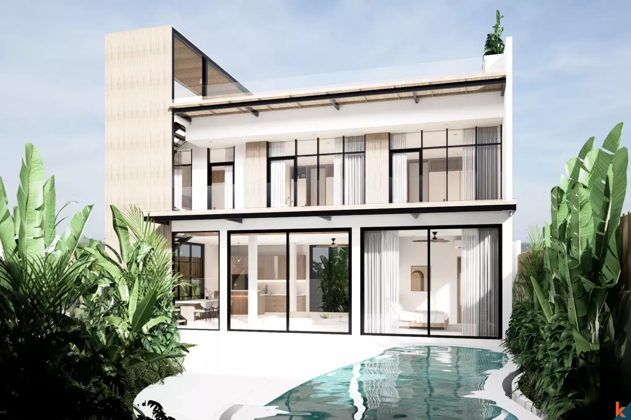 Rumah baru modern dengan empat kamar tidur di Batu Bolong