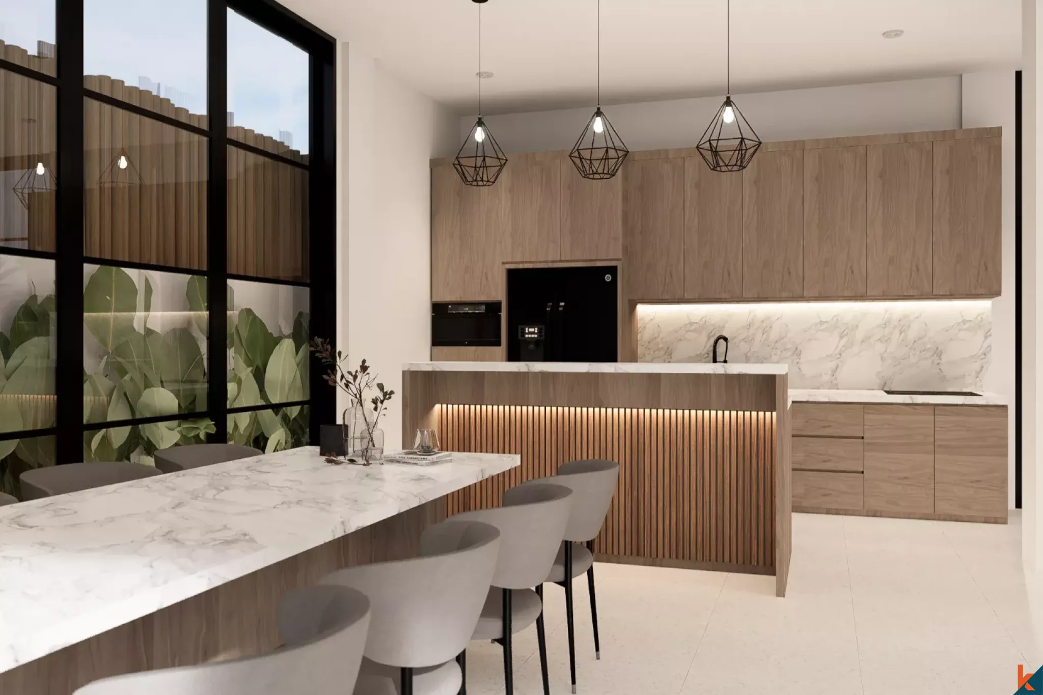 Rumah baru modern dengan empat kamar tidur di Batu Bolong