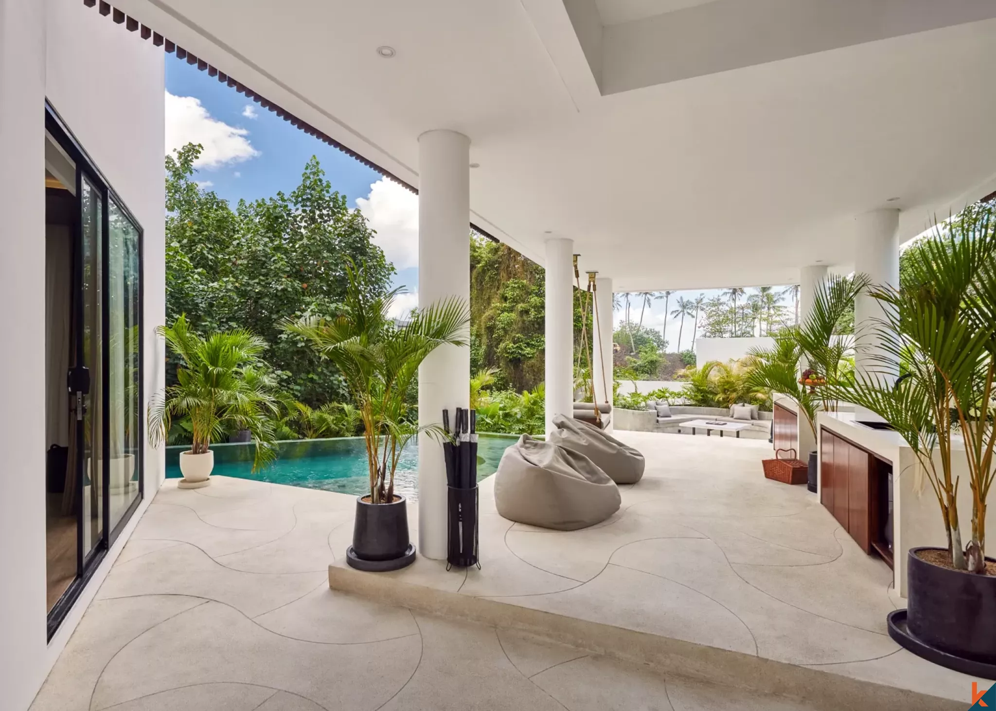 Villa Investasi Lima Kamar dengan Pemandangan Sungai di Pererenan
